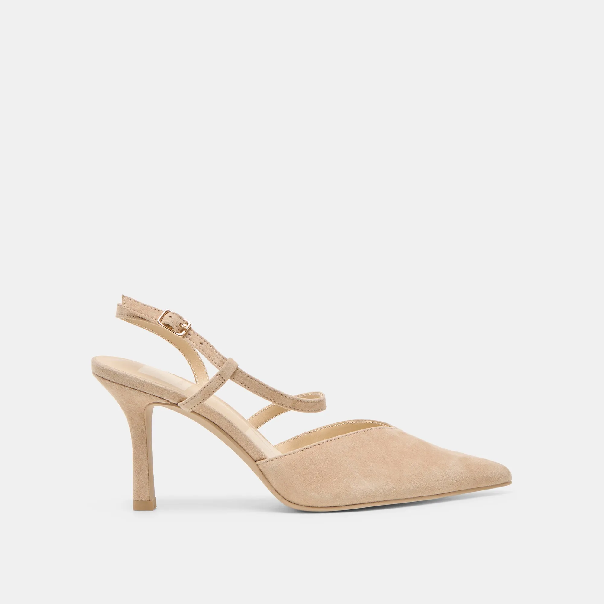 KAMRA HEELS CAMEL SUEDE Breathable Lining