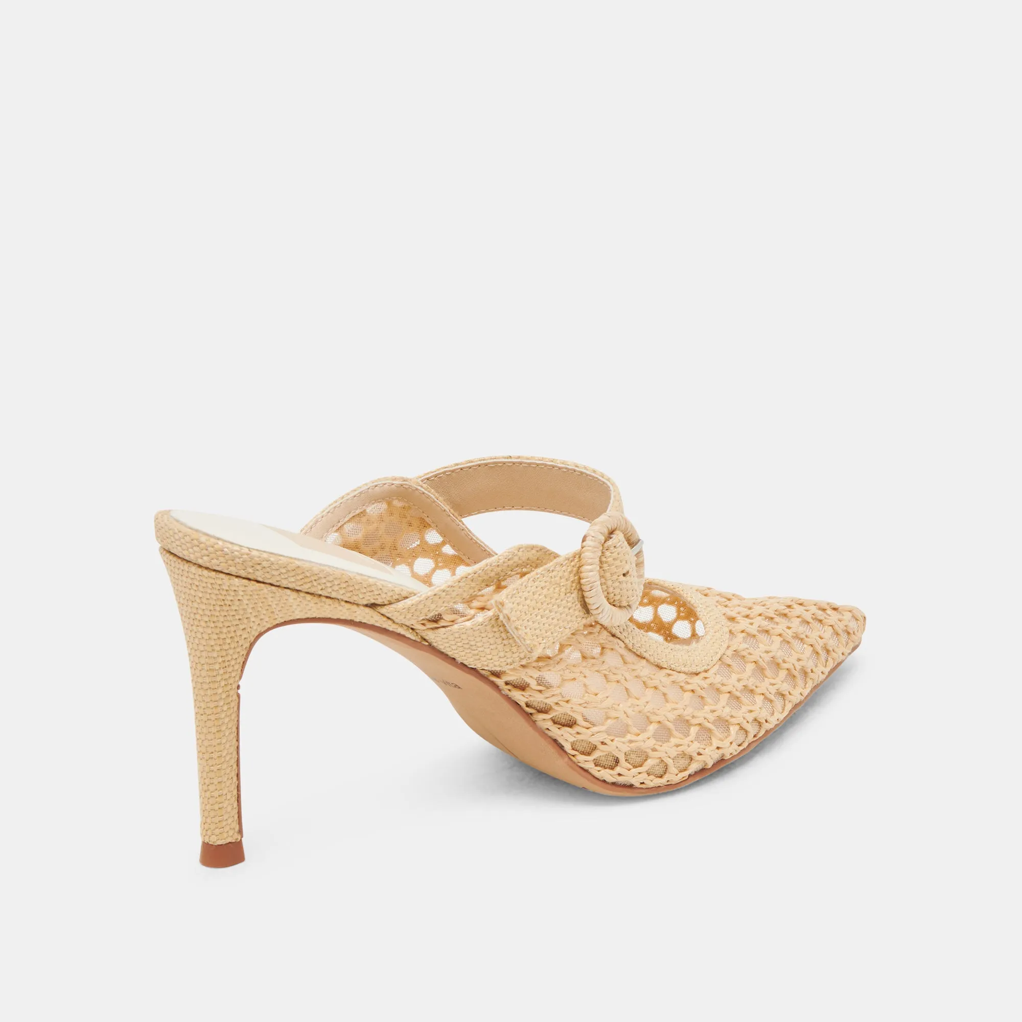 KEEKEE HEELS LT NATURAL WOVEN RAFFIA Travel Heels Low Top Style
