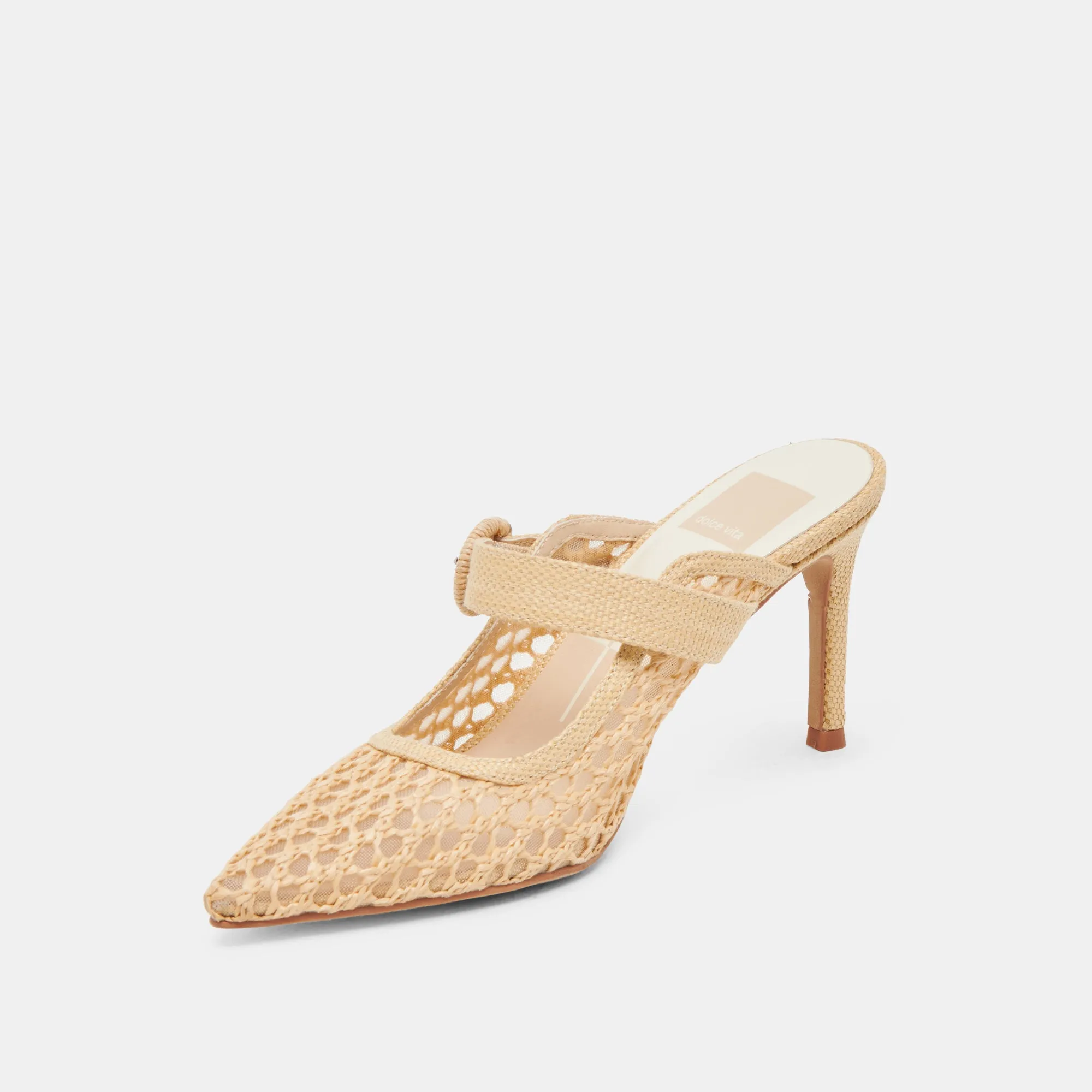 Metallic Heels Heels for Spring KEEKEE HEELS LT NATURAL WOVEN RAFFIA