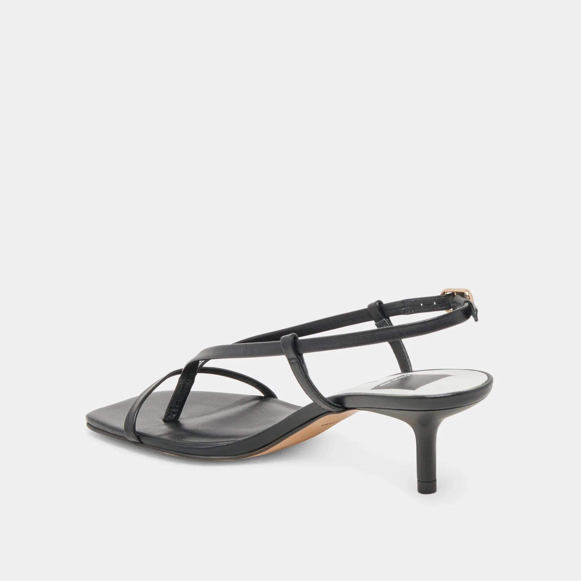 Modern Heels Durable Sole LAURY HEELS BLACK LEATHER