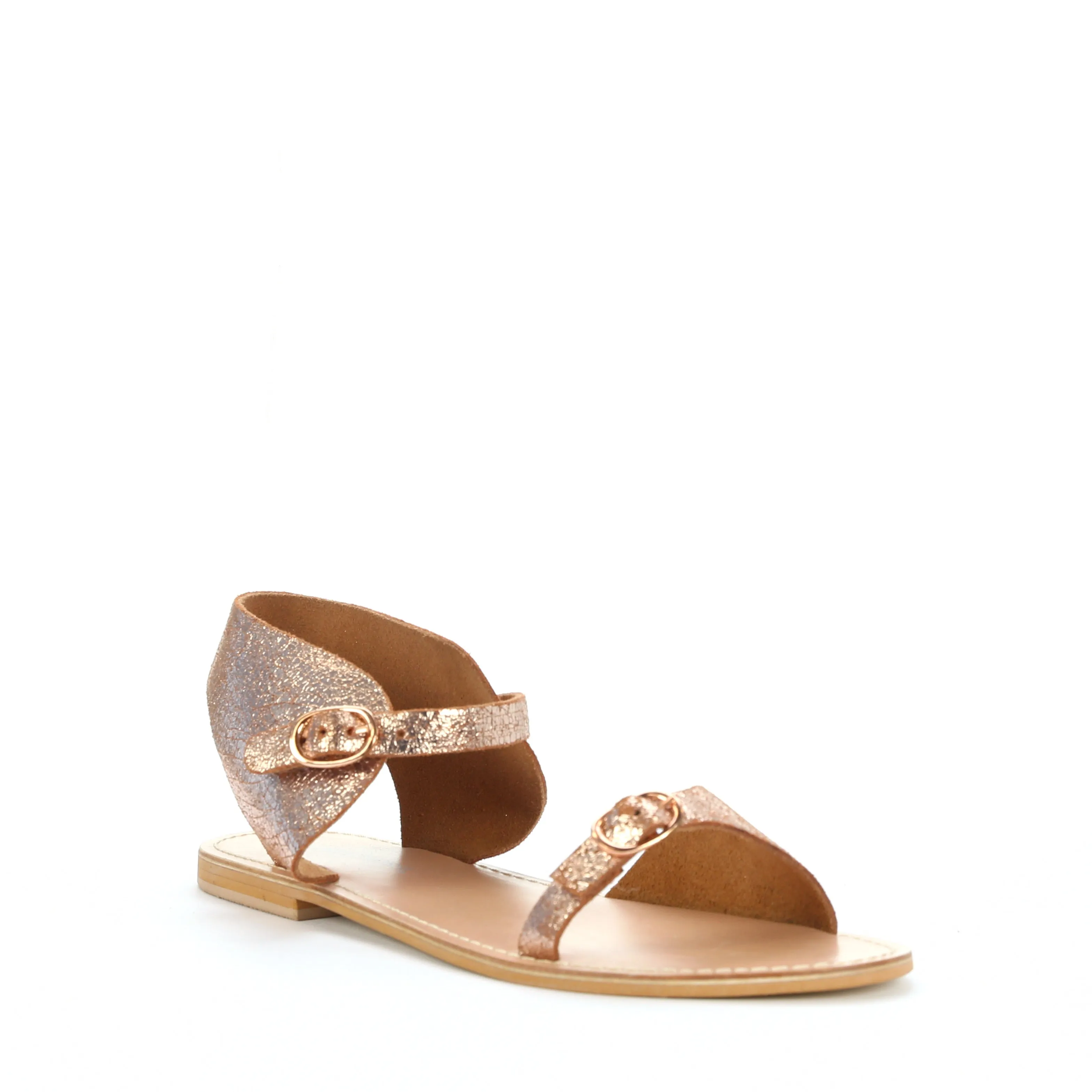 Tipsy Ankle Strap Sandals Bright Gold