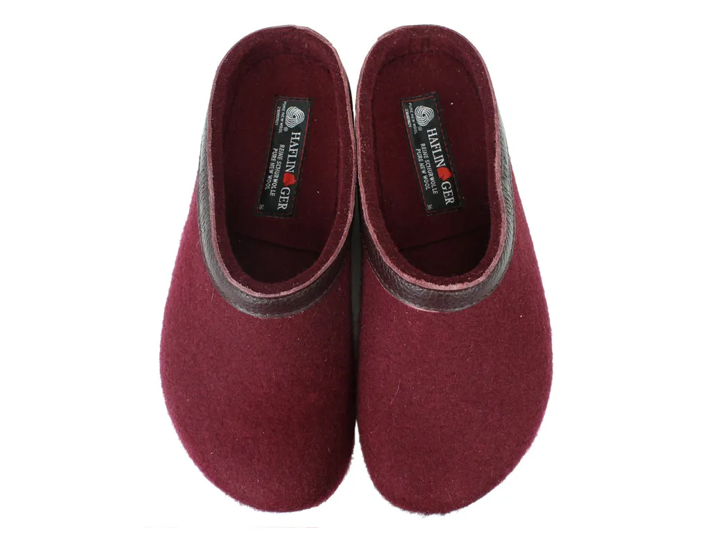 Haflinger Clogs Grizzly Torben Bordeaux 309 Style Pop