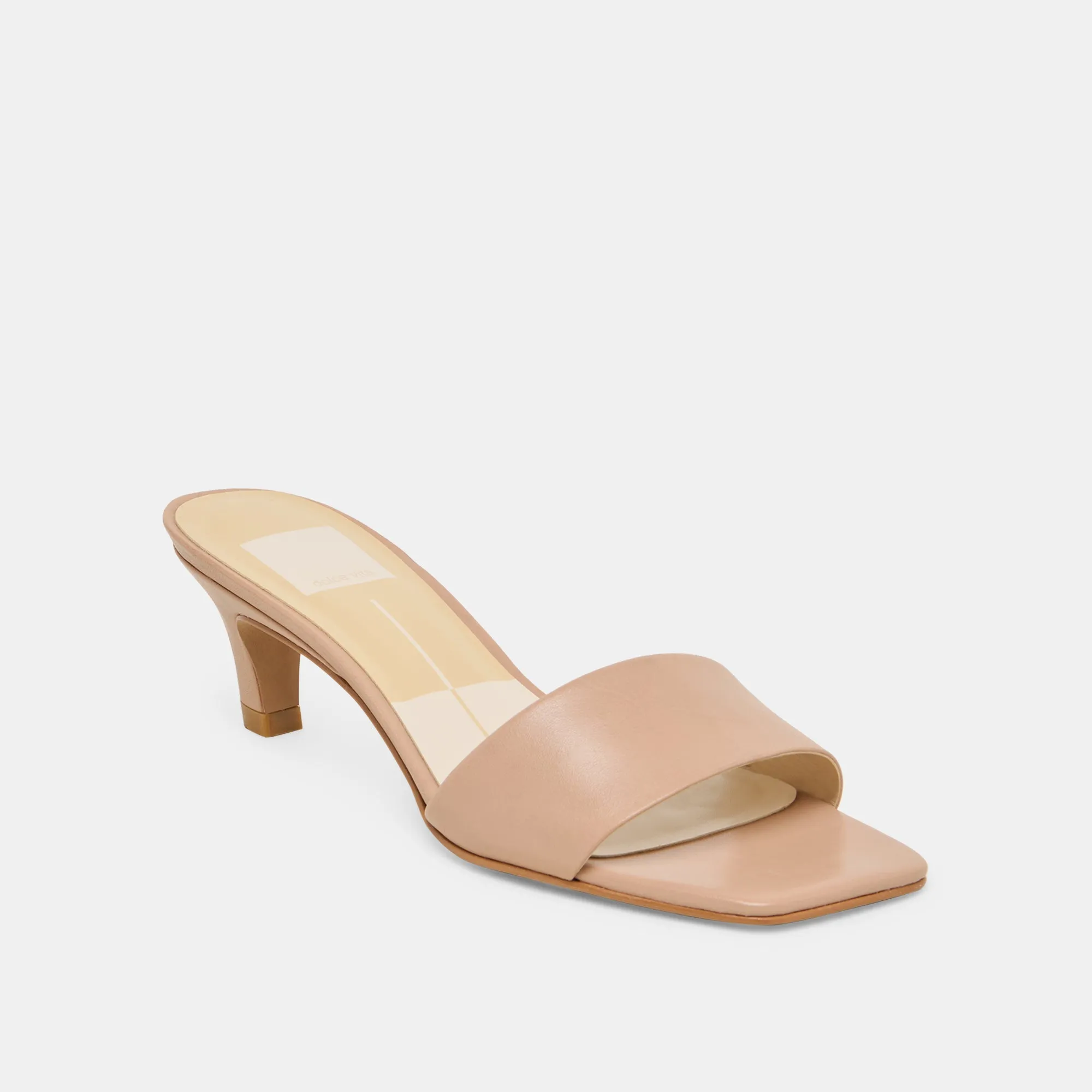 Responsive Slip On Design REXA HEELS LIGHT TAN LEATHER