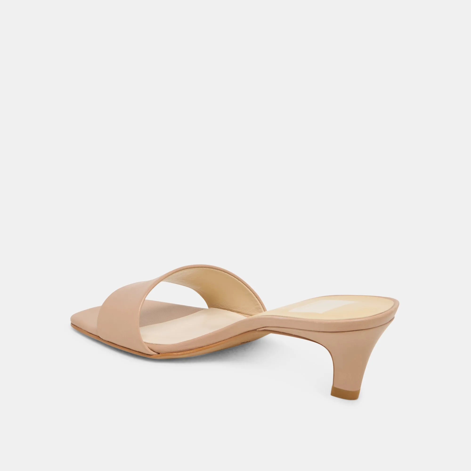 REXA HEELS LIGHT TAN LEATHER Clear Sandals for Weddings