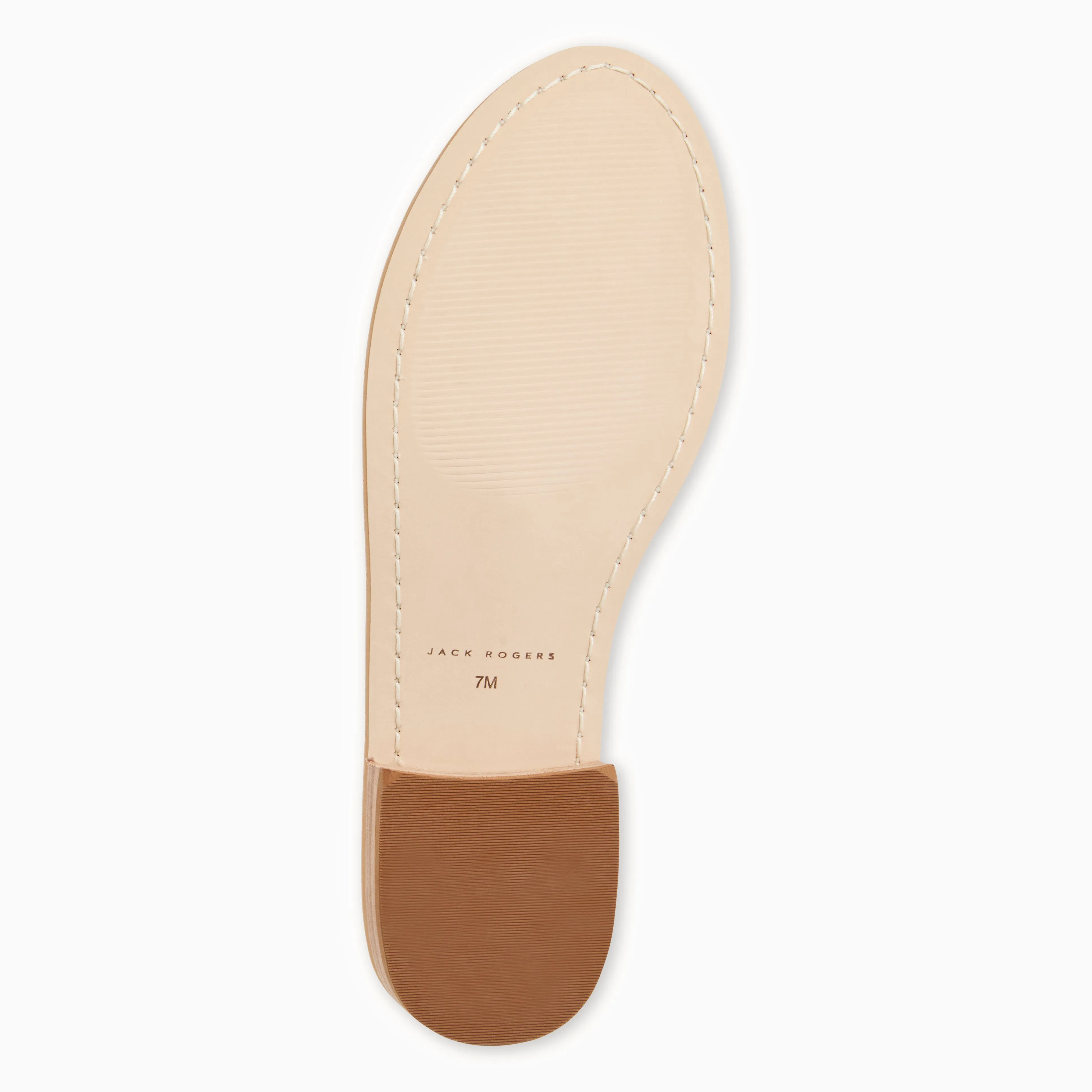 Play Mode Sun Guard Jacks Metallic Leather Flat Sandal