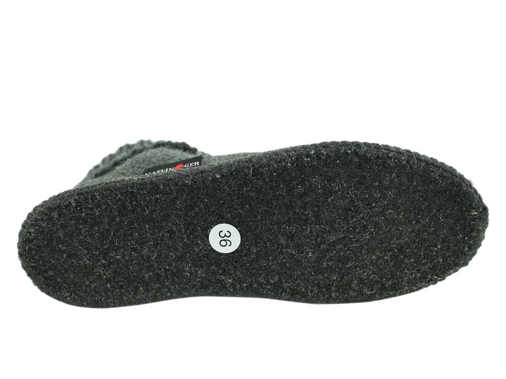 Comfort Arch Cushion Strong Build Haflinger Slippers Karl Anthracite