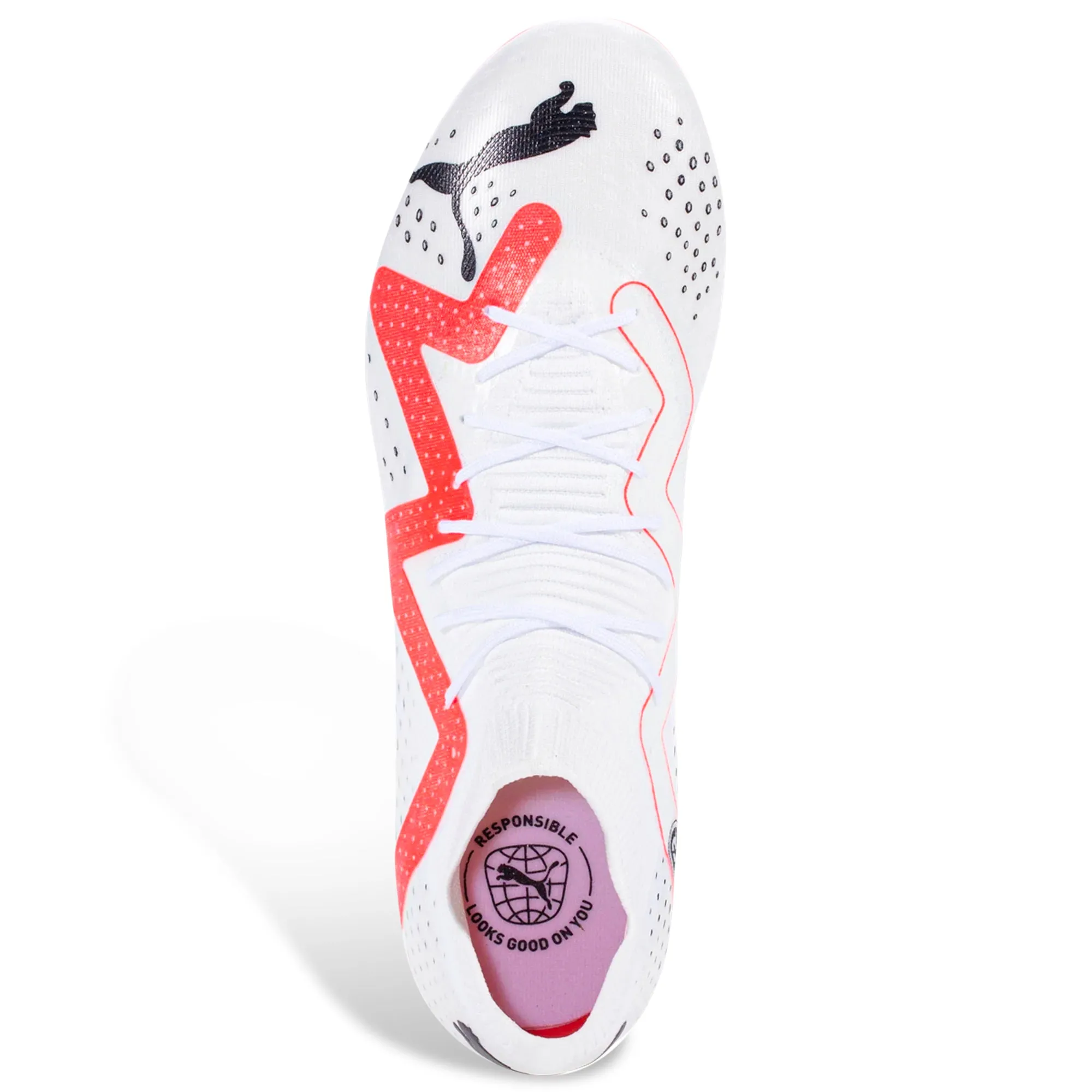 Puma Future Match FG/MG Soccer Cleats (Puma White/Fire Orchid) foot mobility Game Ready