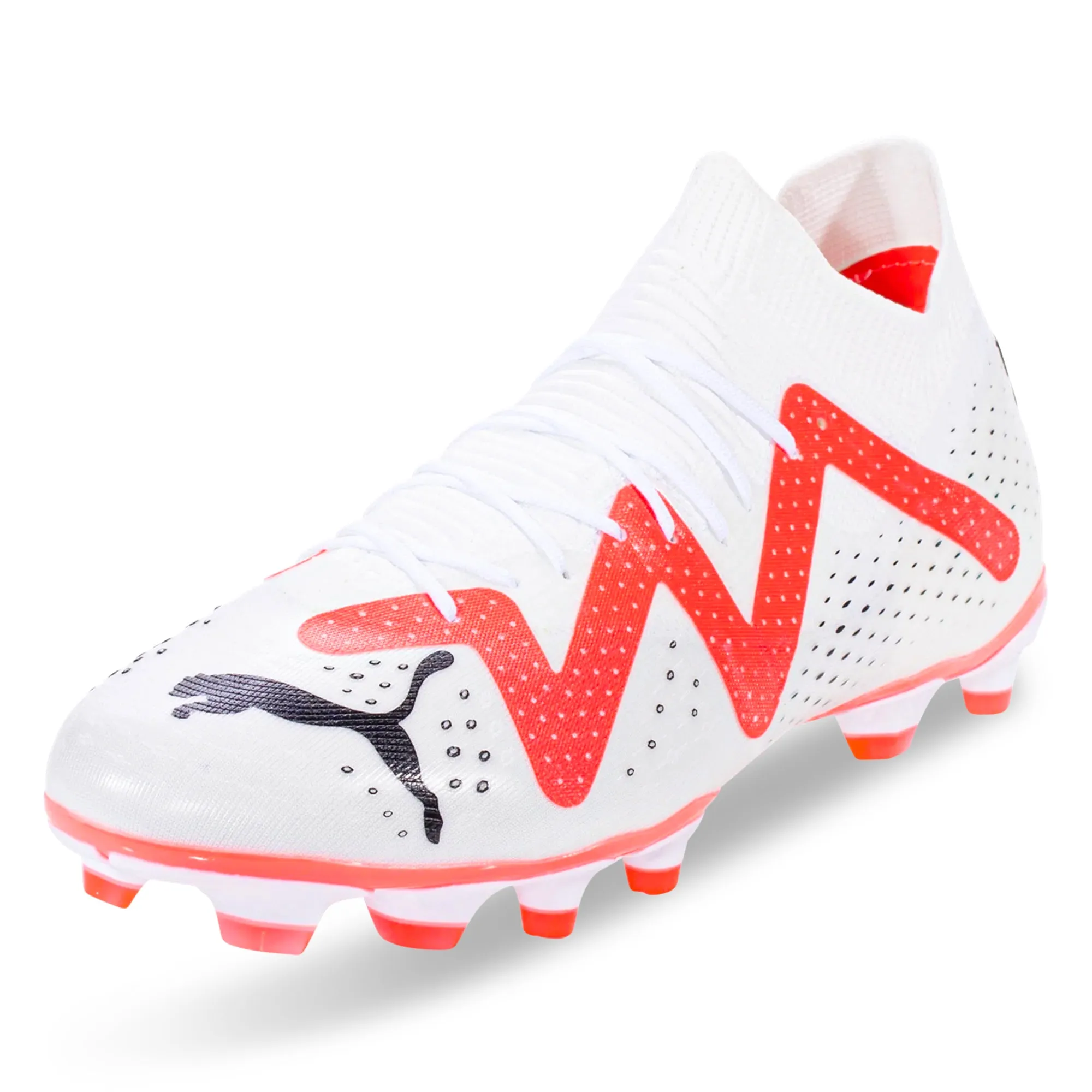 Foot Drive Foot Comfort Puma Future Match FG/MG Soccer Cleats (Puma White/Fire Orchid)