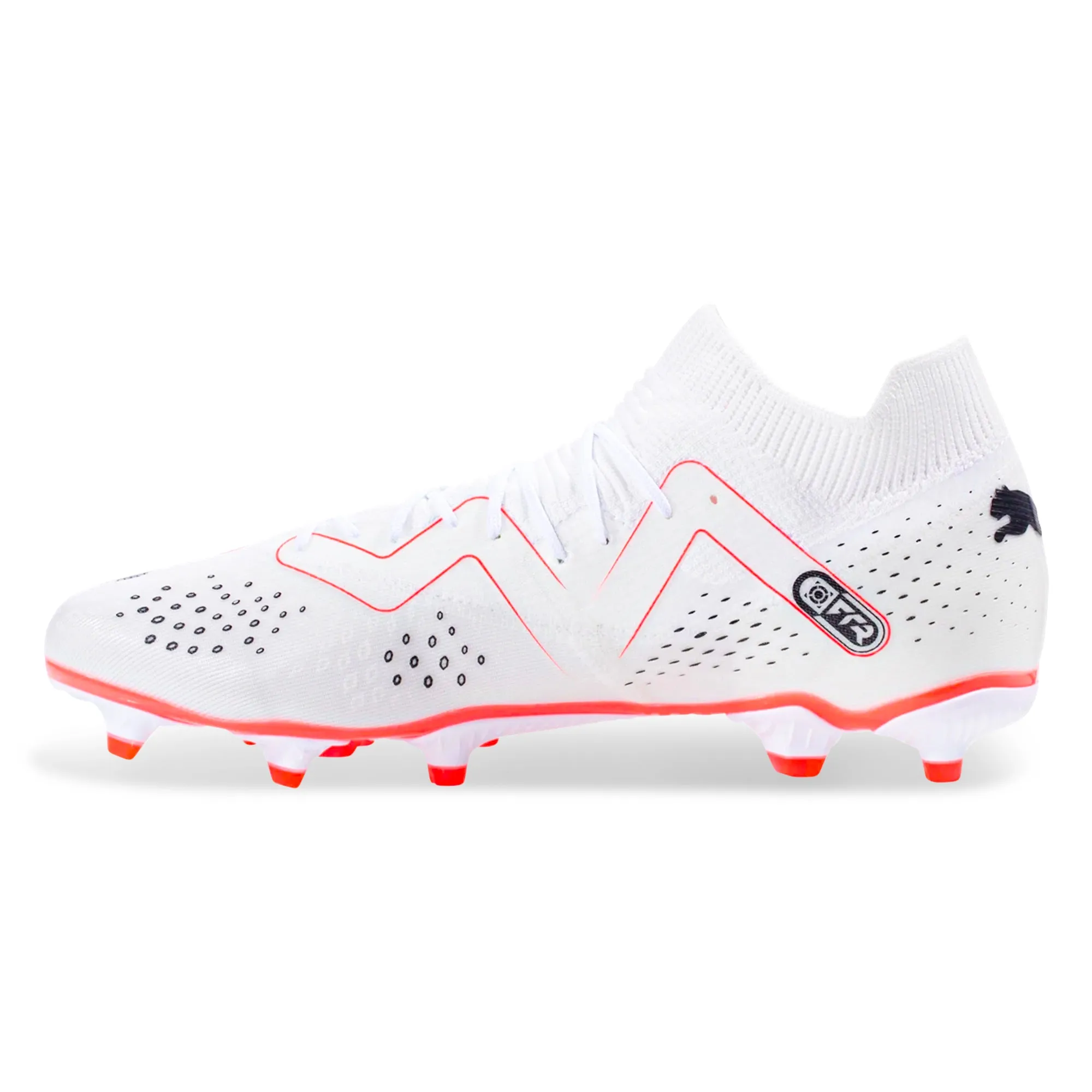 Puma Future Match FG/MG Soccer Cleats (Puma White/Fire Orchid) Soccer gear Non Slip