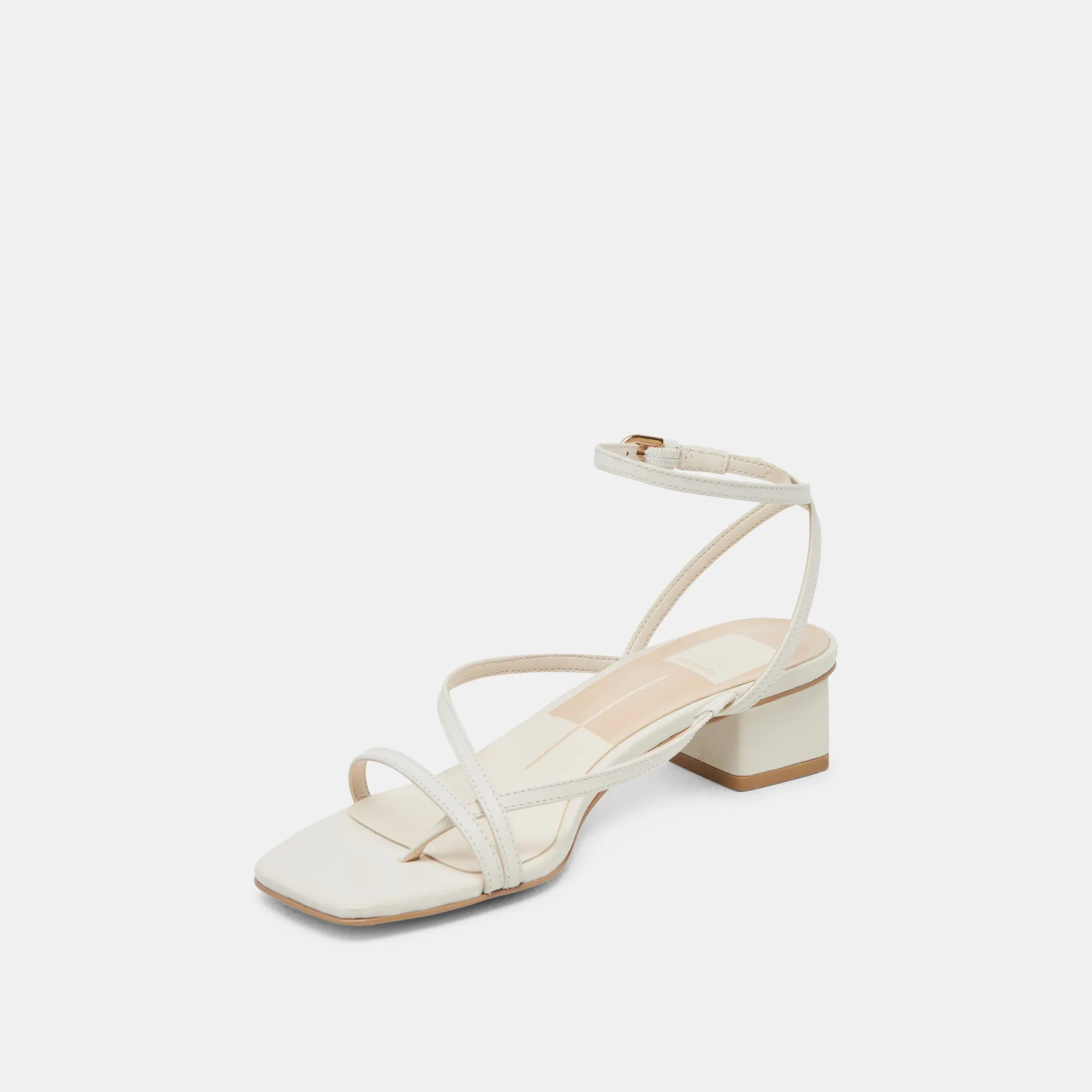 KARLOS SANDALS BONE LEATHER Peep Toe Sandals Flexible