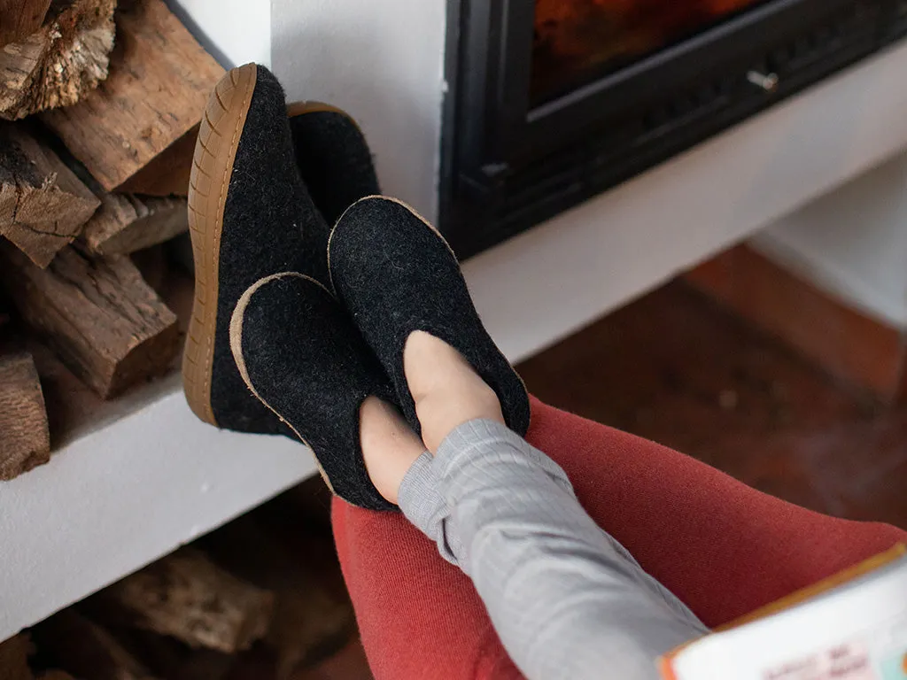 Reliable Comfort Glerups Closed Slippers Charcoal