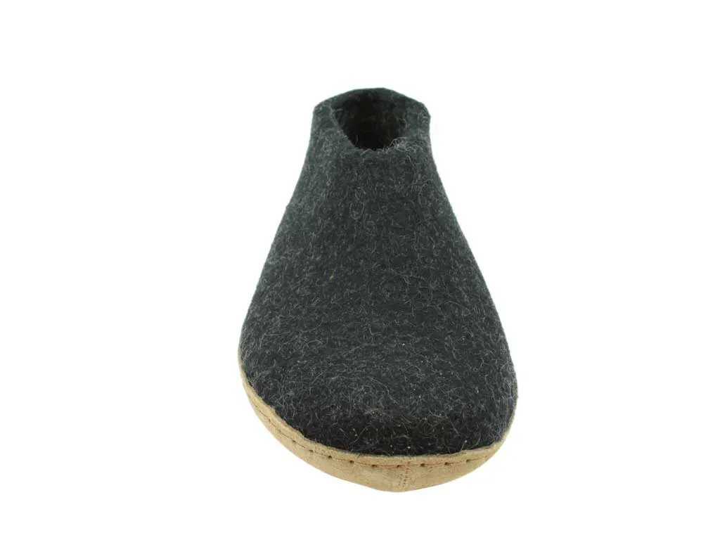 Glerups Closed Slippers Charcoal Comfort Arch Cushion