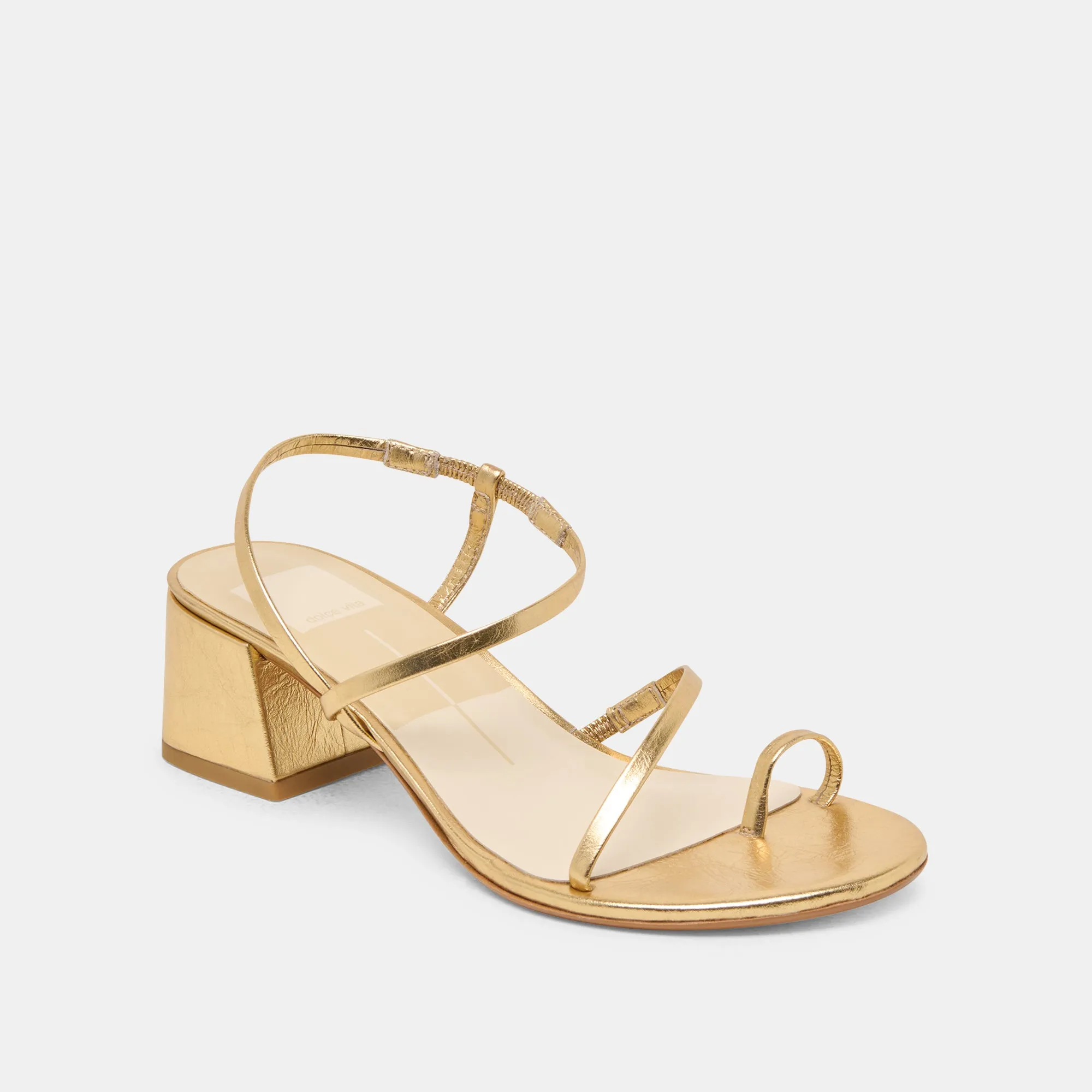 TRINI HEELS GOLD LEATHER Luxury Leather Pumps