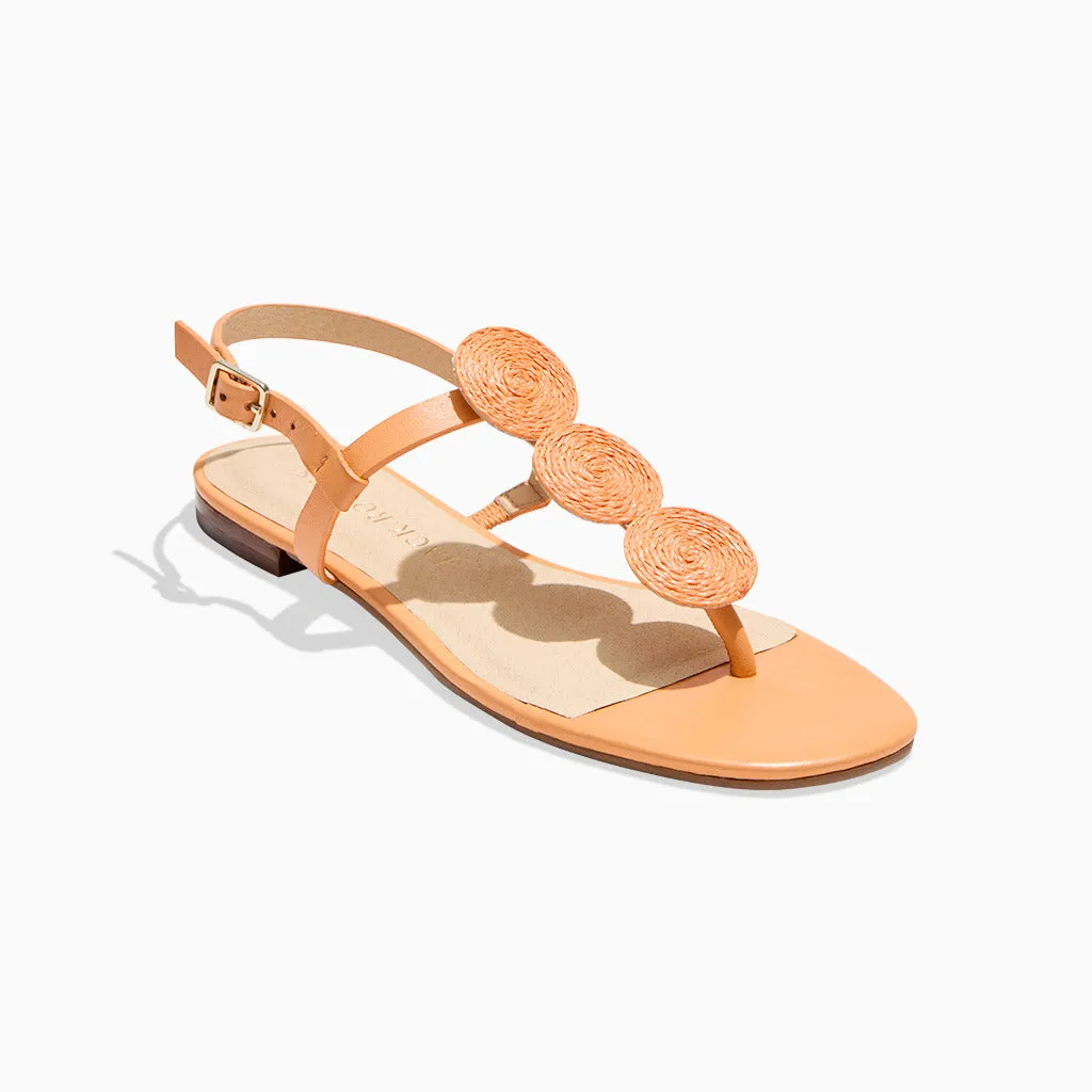 Worth Raffia Flat Sandal Color Pop Padded collar