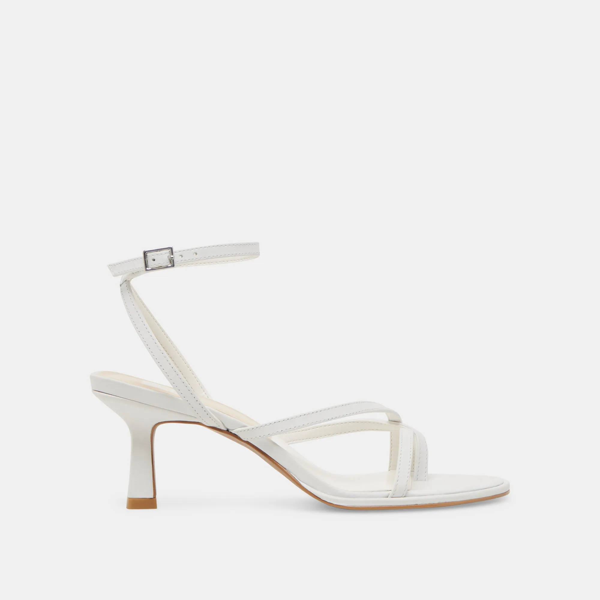 MORAH WIDE HEELS TRUE WHITE LEATHER Fashion Heels for Fall
