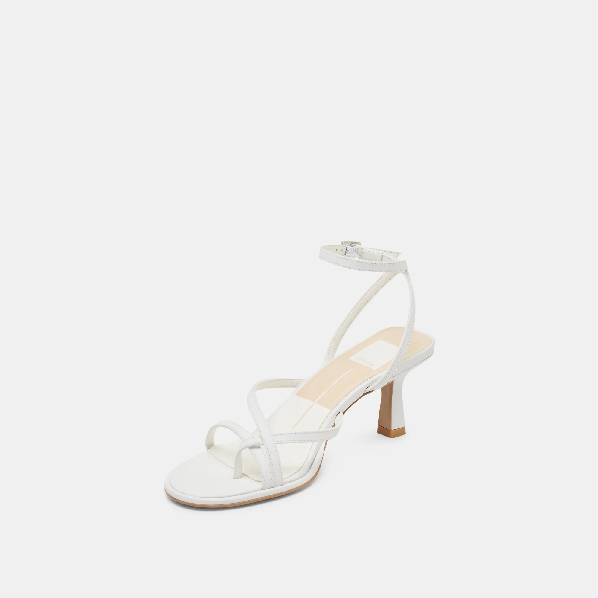 Custom Heels MORAH WIDE HEELS TRUE WHITE LEATHER