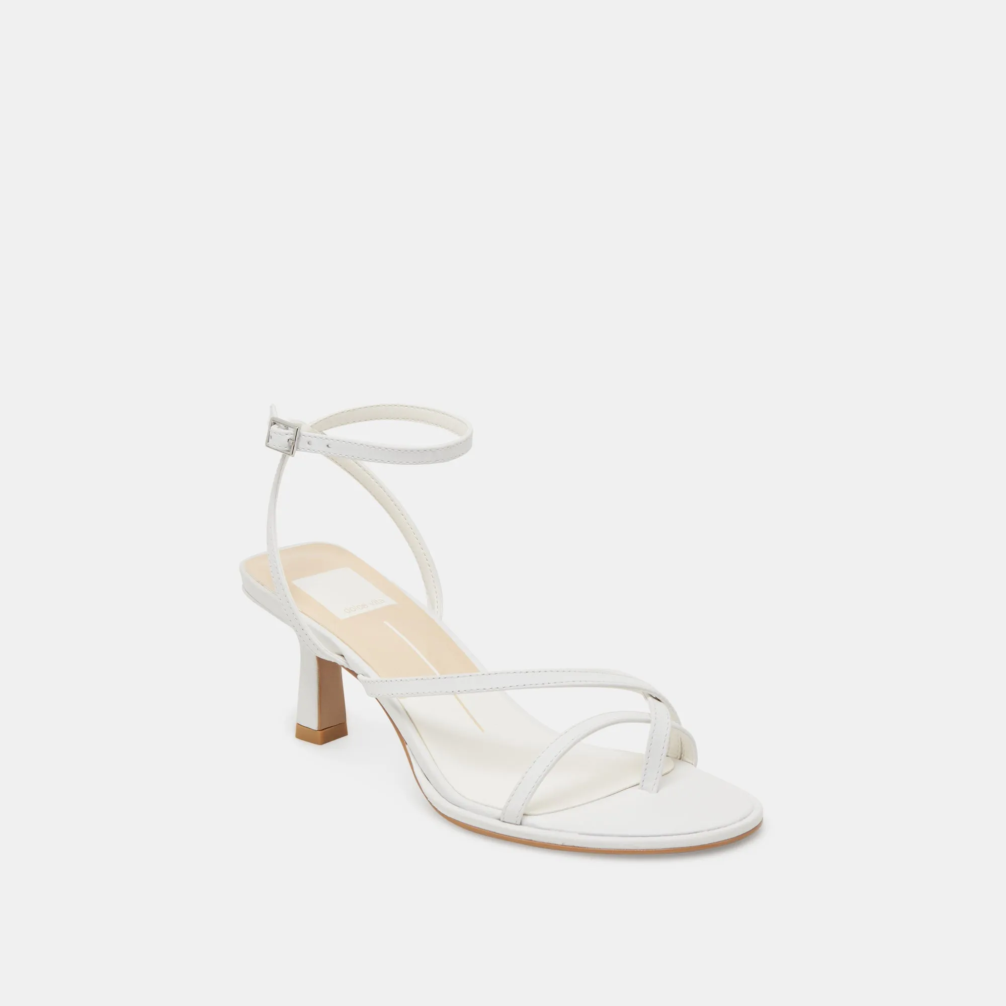 Comfortable Footbed MORAH WIDE HEELS TRUE WHITE LEATHER