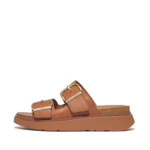 Island Vibe FitFlop Gen-FF Buckle Two-Bar Leather Slides