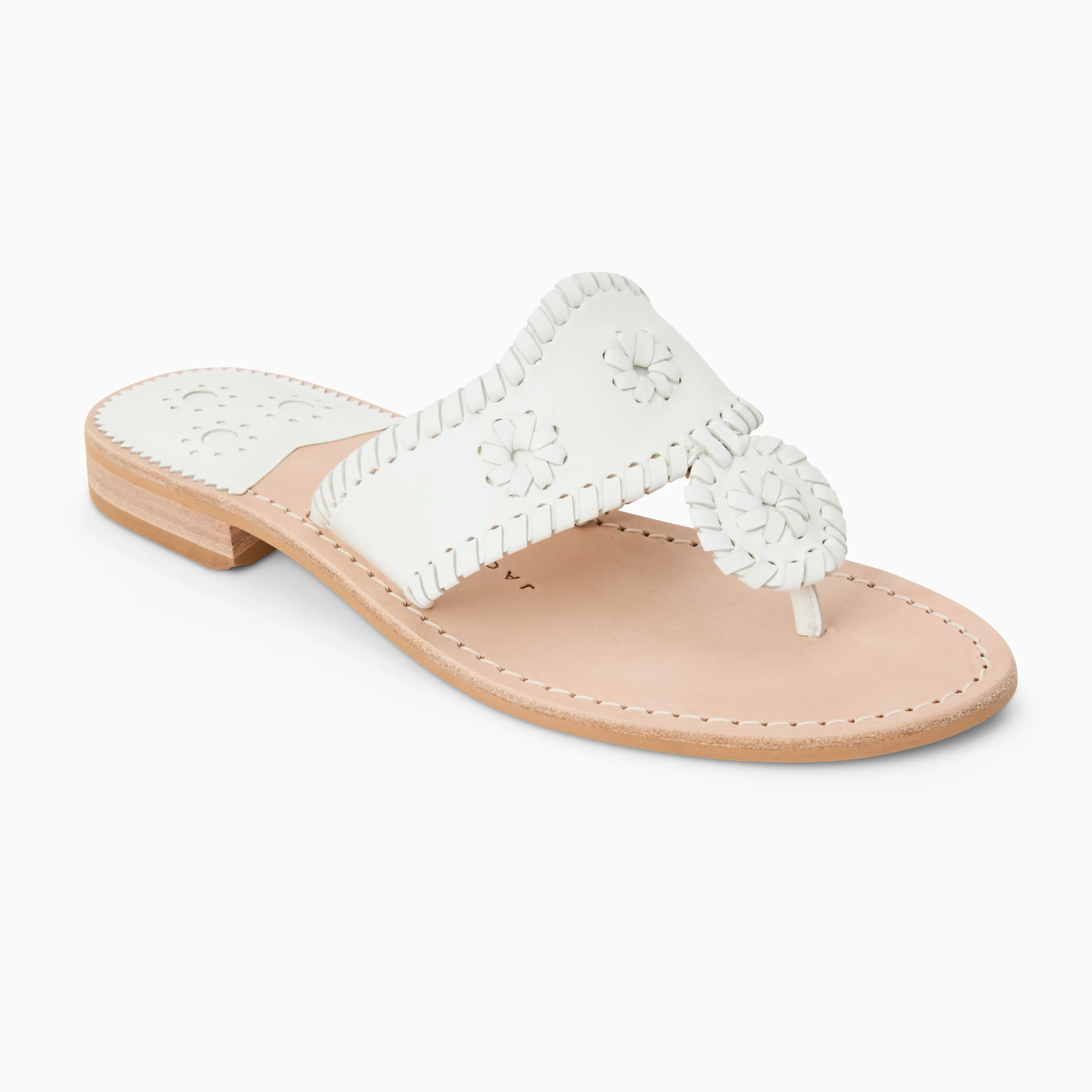 Classic Base Comfortable fit Jacks Leather Flat Sandal