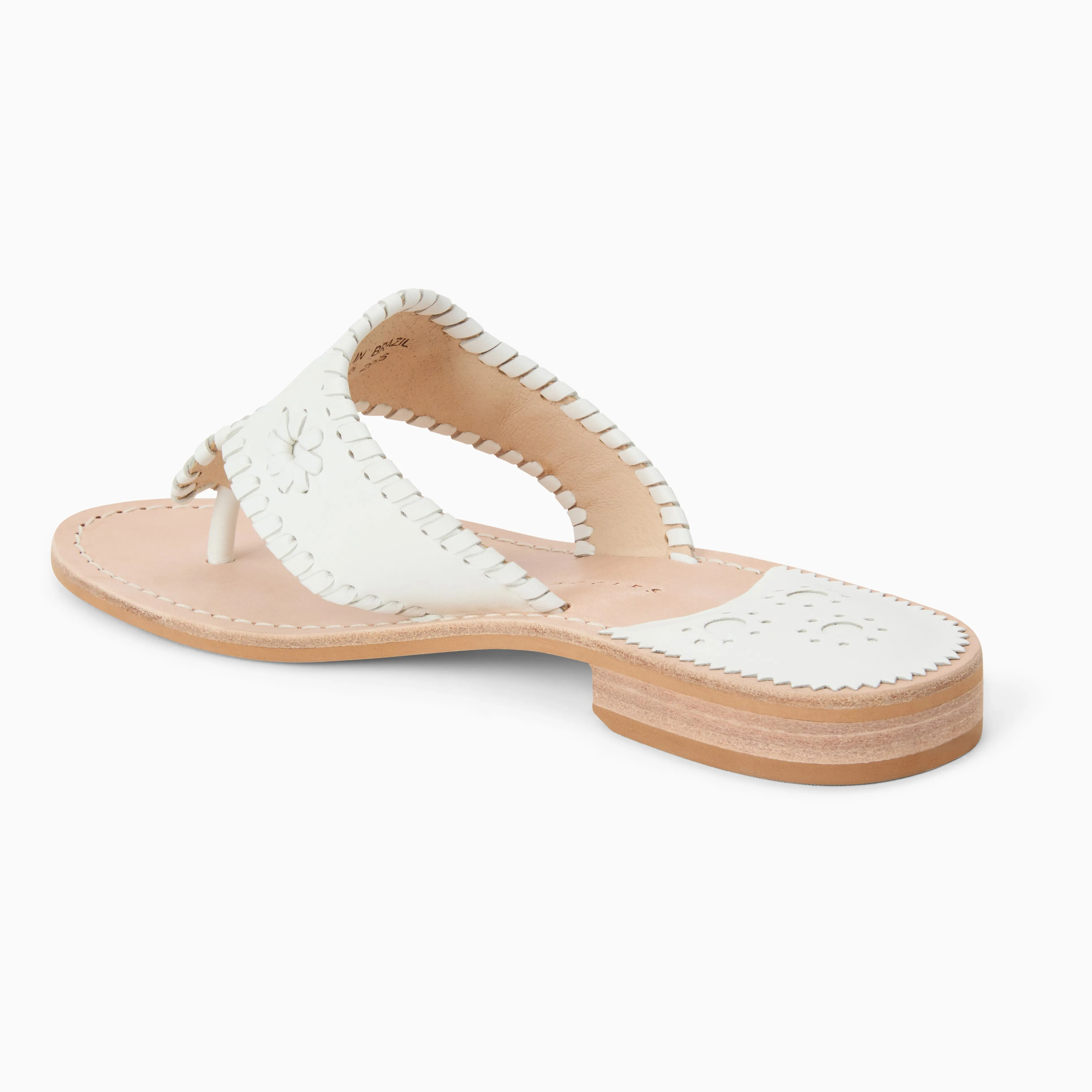 Canvas Jacks Leather Flat Sandal