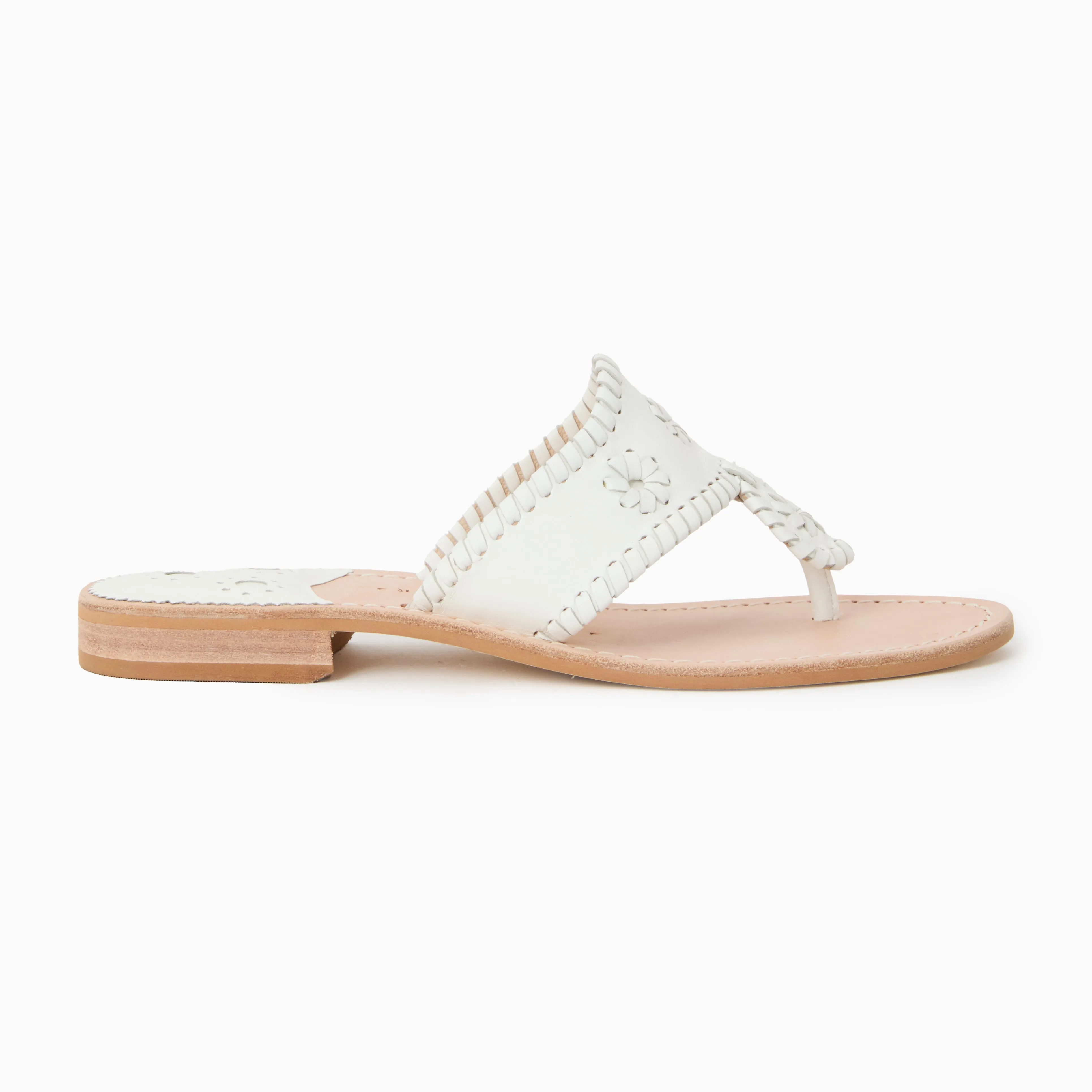 Jacks Leather Flat Sandal Classic Chic