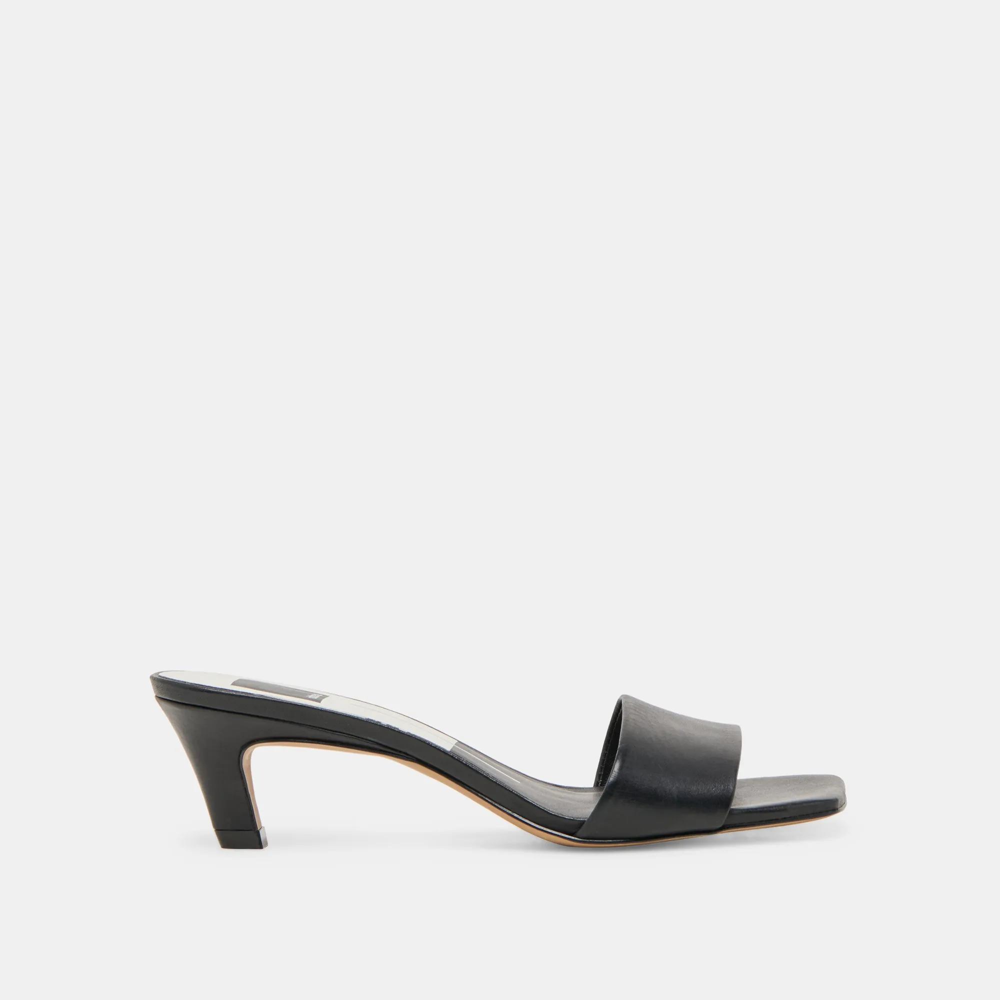 REXA HEELS BLACK LEATHER Pivot Point Adjustable Straps