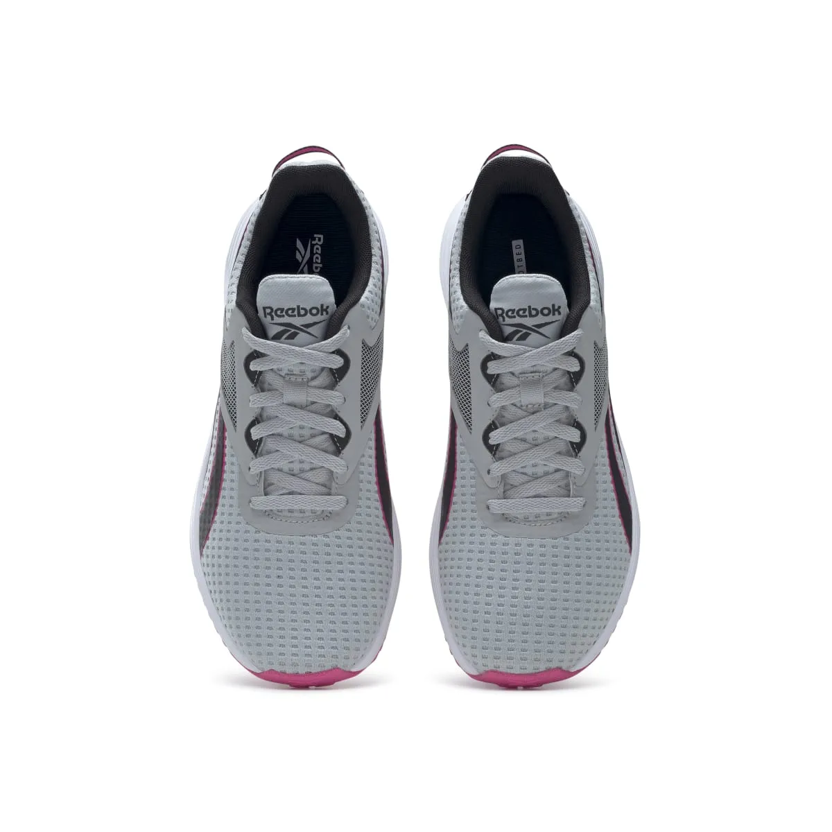 Interval training footwear speed equipment REEBOK GY3975 LITE PLUS 3 WMN'S (Medium) Grey/Black/Pink Mesh Running Shoes