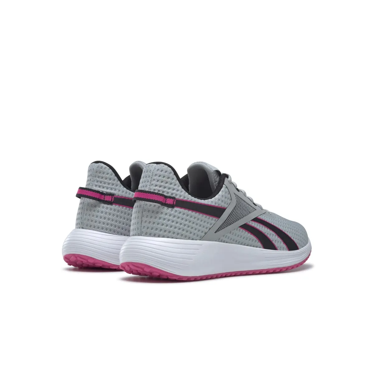 REEBOK GY3975 LITE PLUS 3 WMN'S (Medium) Grey/Black/Pink Mesh Running Shoes running on road