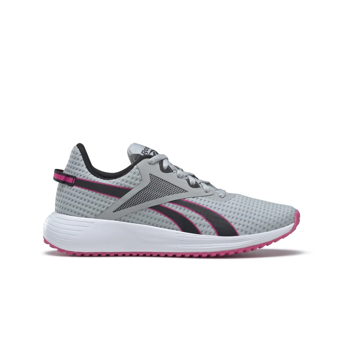REEBOK GY3975 LITE PLUS 3 WMN'S (Medium) Grey/Black/Pink Mesh Running Shoes plant - themed running option running - community