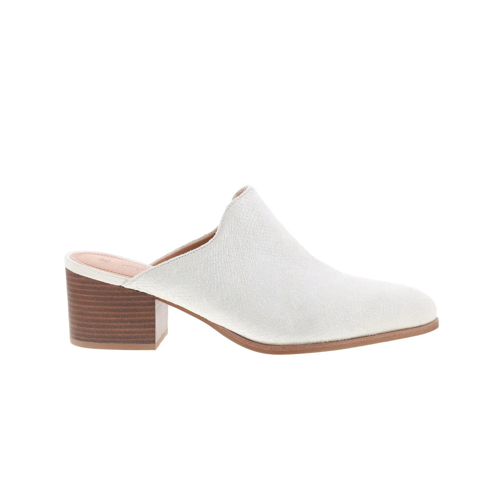 Johnston & Murphy Trista Mule 78-21328 Womens White Mules Heels Shoes Wedding Day Heels
