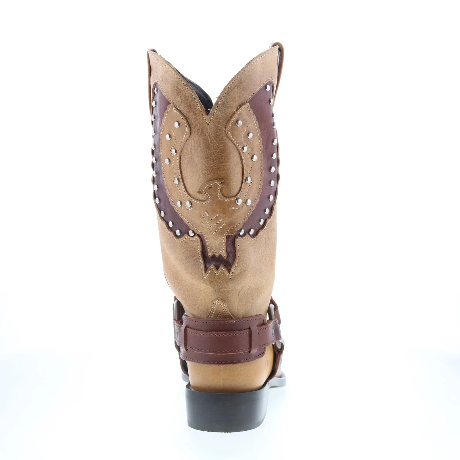 Urban Feel day trip Dingo War Eagle Studded Square Toe Boot DI-851 Mens Brown Western Boots