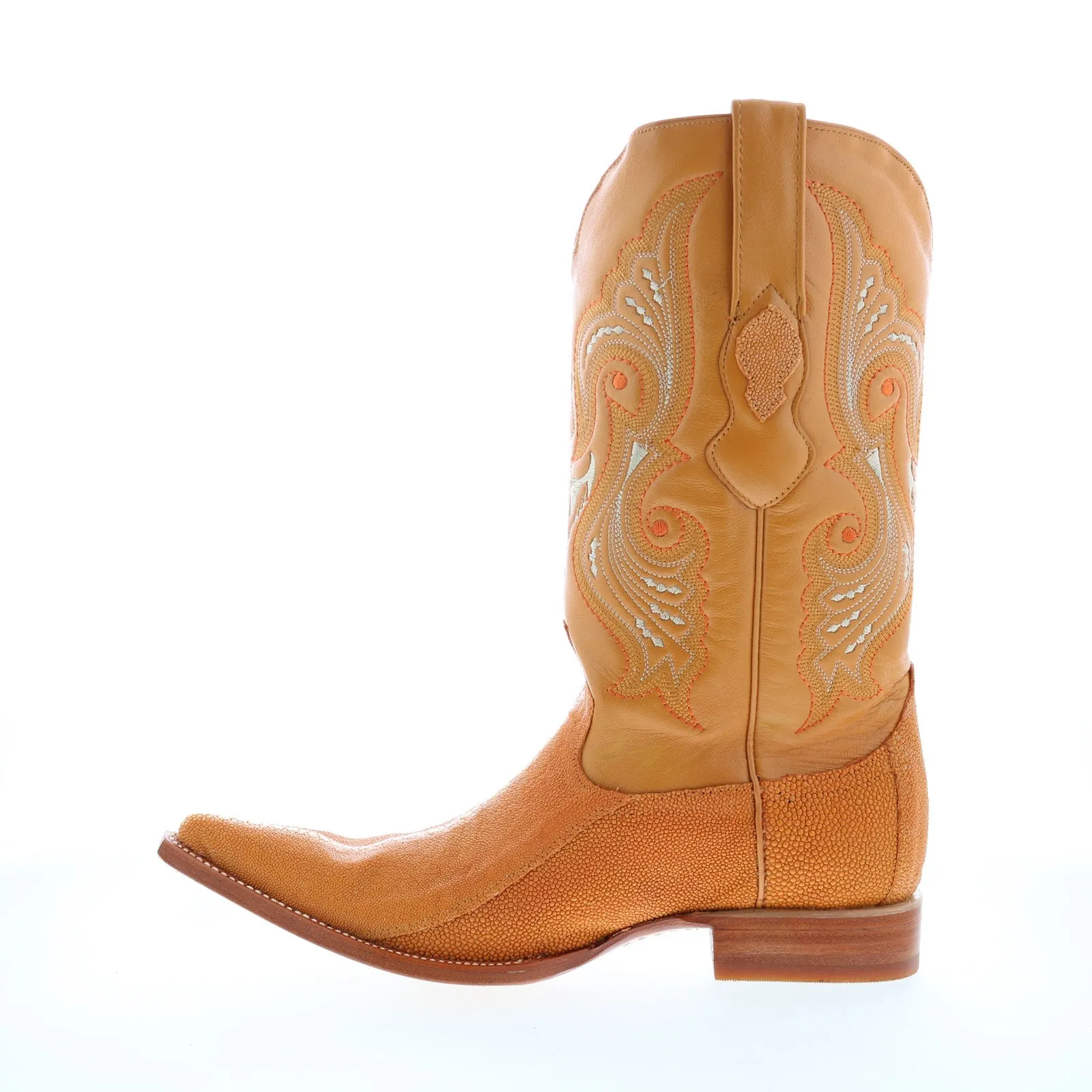 Comfortable Posture Los Altos 3X Toe Stingray Rowstone Mens Brown Wide Cowboy Western Boots