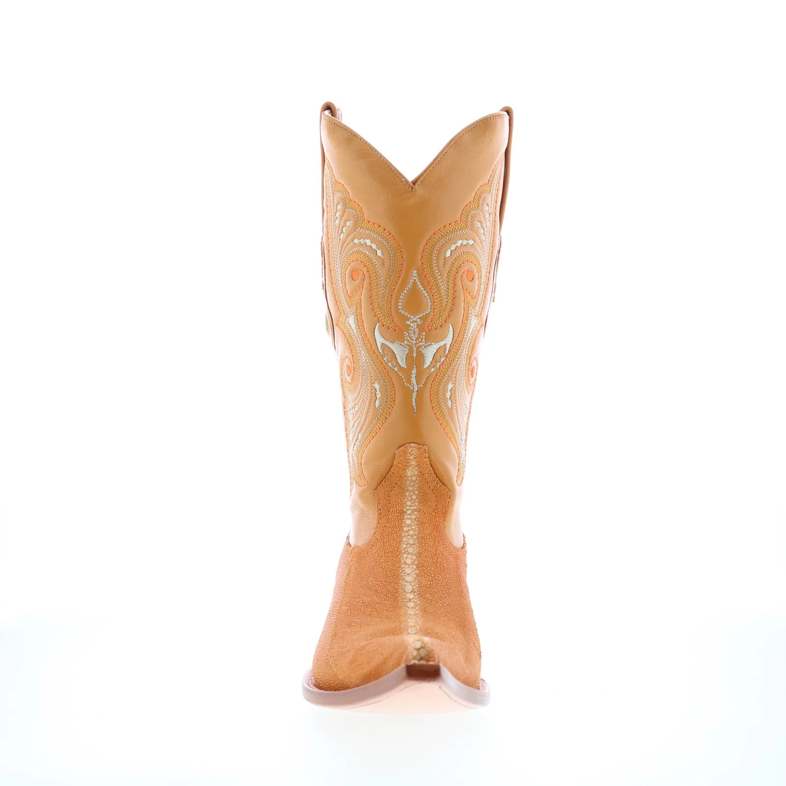 Wide Range Los Altos 3X Toe Stingray Rowstone Mens Brown Wide Cowboy Western Boots