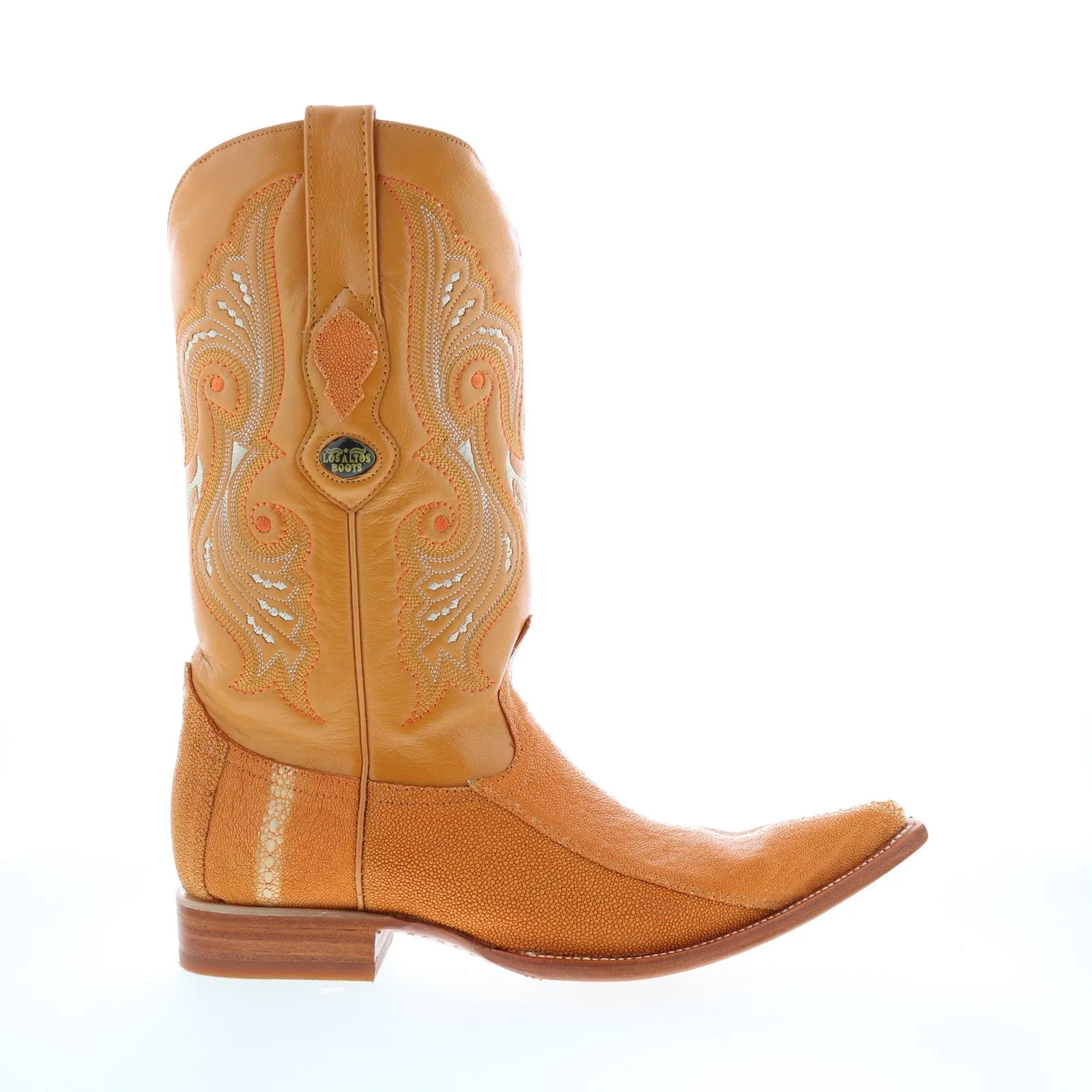Resilient Sole Los Altos 3X Toe Stingray Rowstone Mens Brown Wide Cowboy Western Boots