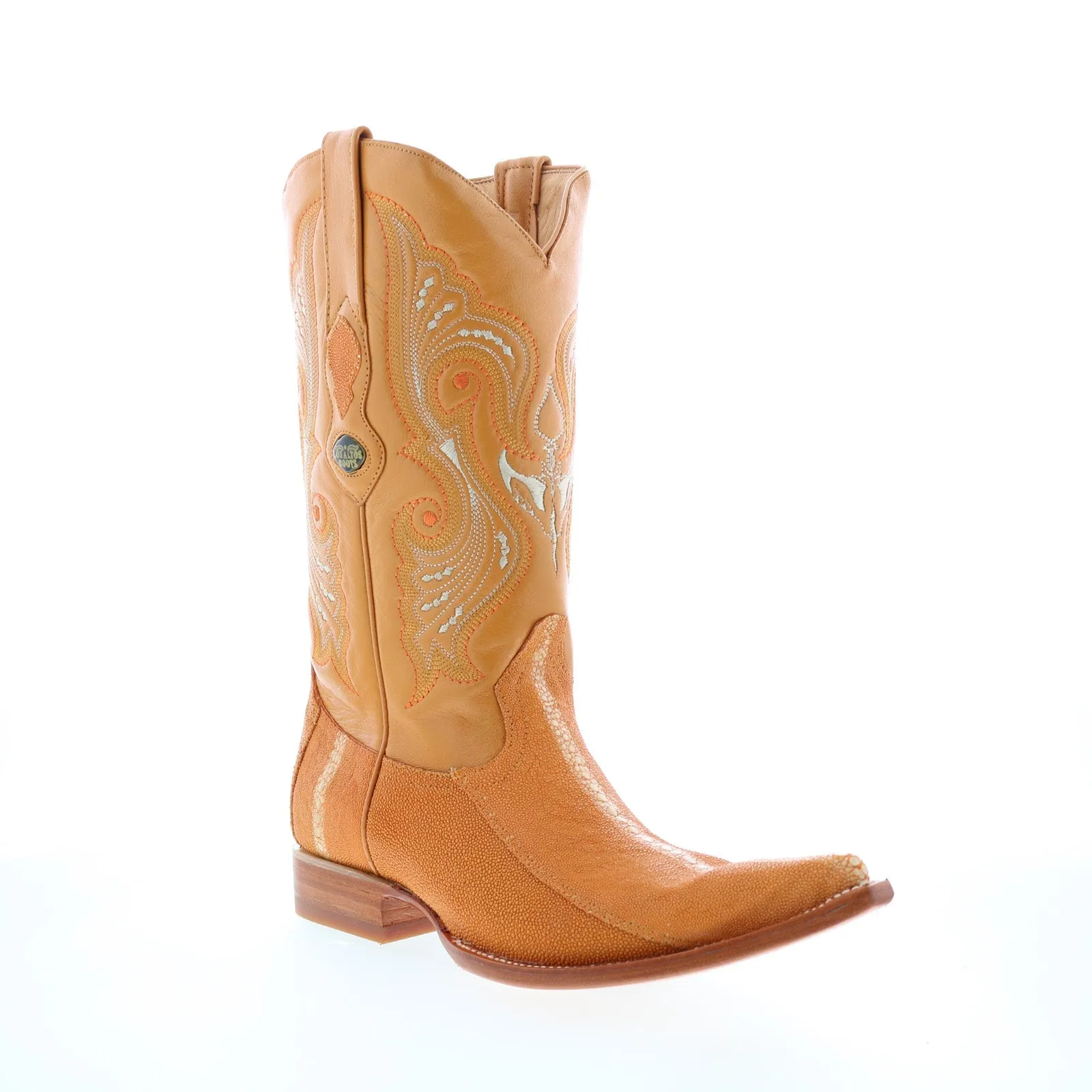 Outdoor Tested Los Altos 3X Toe Stingray Rowstone Mens Brown Wide Cowboy Western Boots