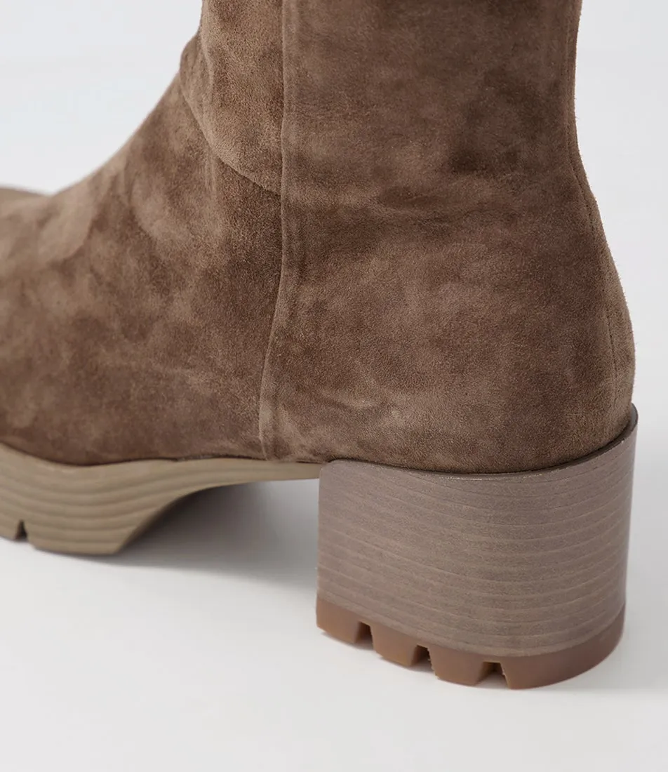 DJANGO & JULIETTE DIPPY TAUPE reinforced sole Crisp Finish