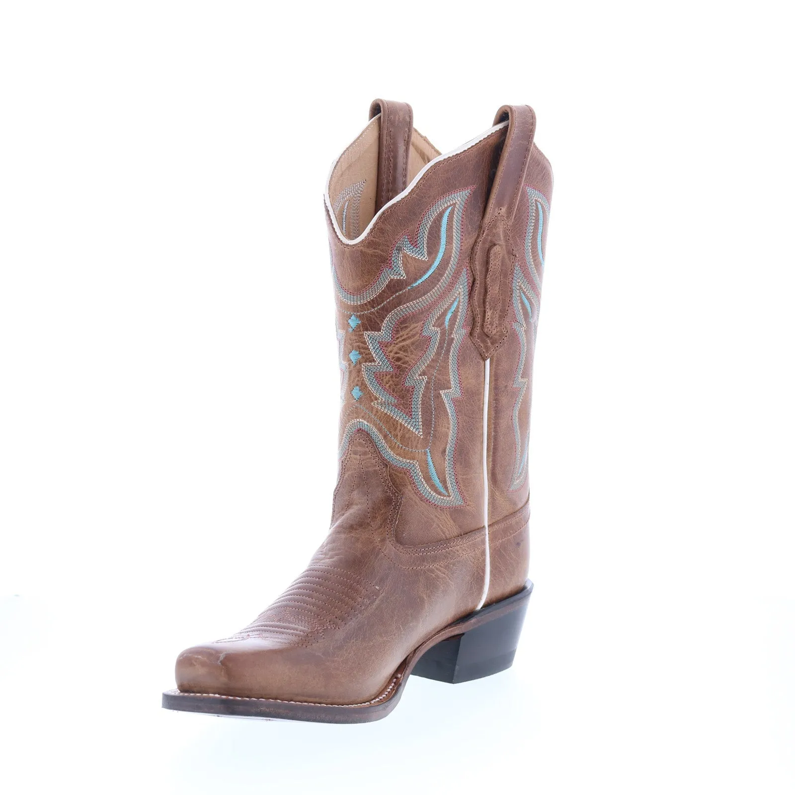 Relaxed Vibe Jama Old West 18006 Womens Brown Leather Slip On Cowboy Western Boots