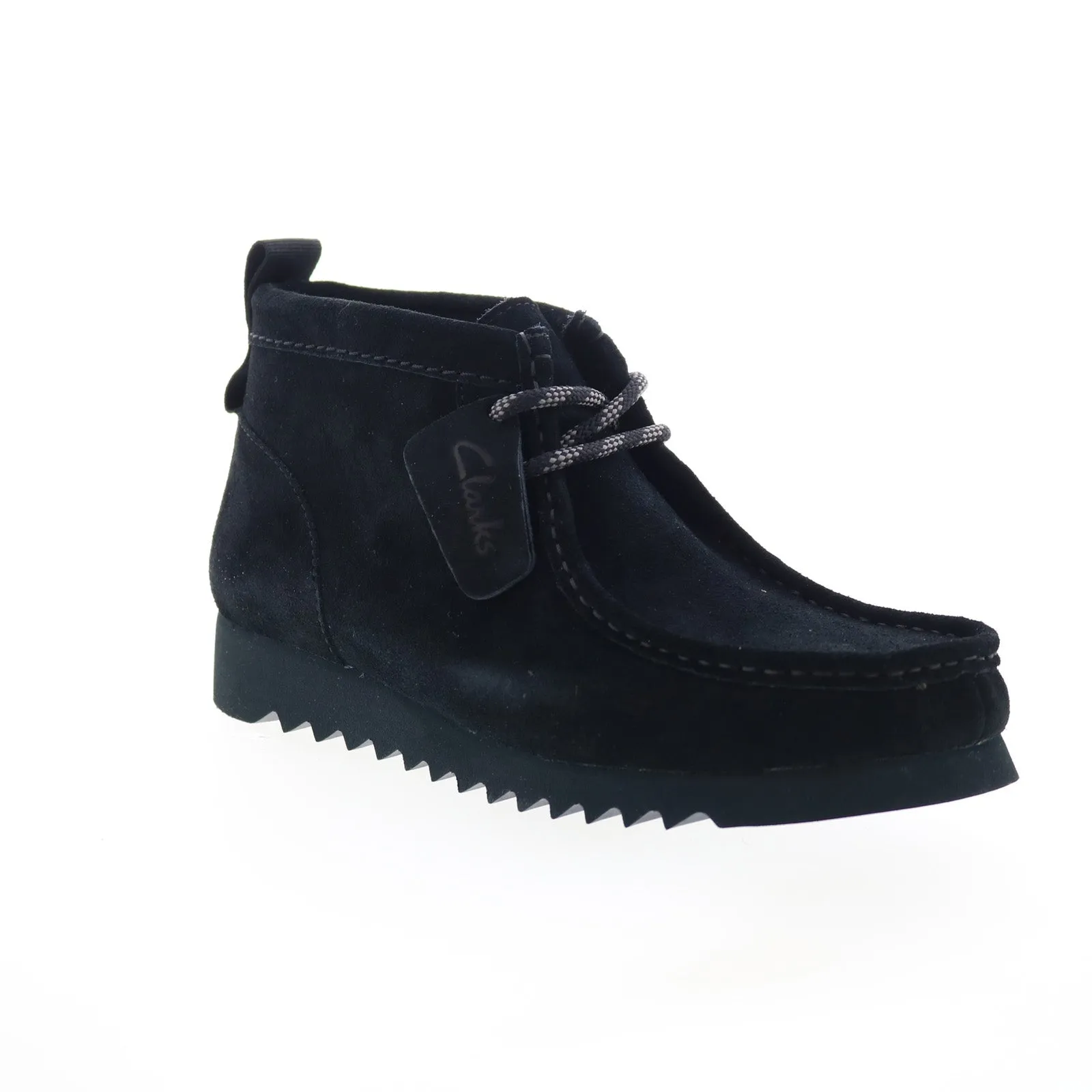 Clarks Wallabee 2 FTRE 26174936 Mens Black Suede Lace Up Chukkas Boots Lightweight Build