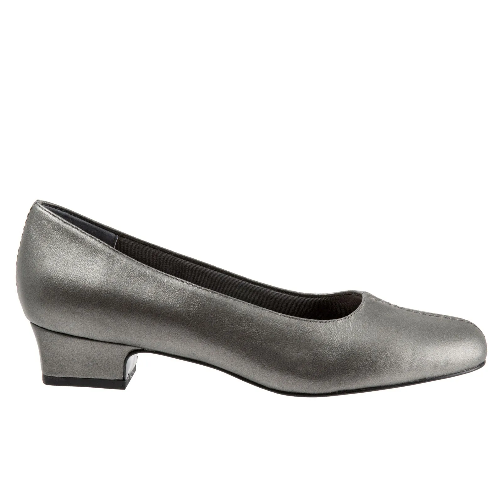 Trotters Doris T3235-041 Womens Gray Extra Extra Narrow Pumps Heels Shoes Flexible Construction Bold Wedding Heels