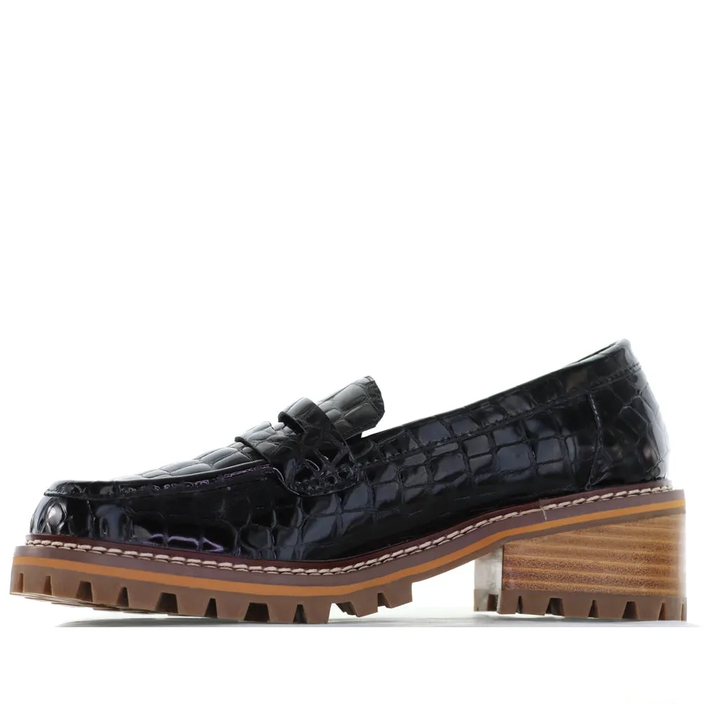 On The Move Shoes Durable Sole LE SANSA ZOEY BLACK CROC