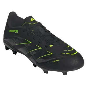 adidas Predator League Firm Ground/Multiground Junior Soccer Cleats (Black/Lucid Lemon) Match Equipment Training Field
