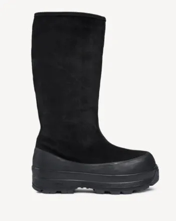 Strong Grip Diemme Alta Badia Shearling Black Suede Boot