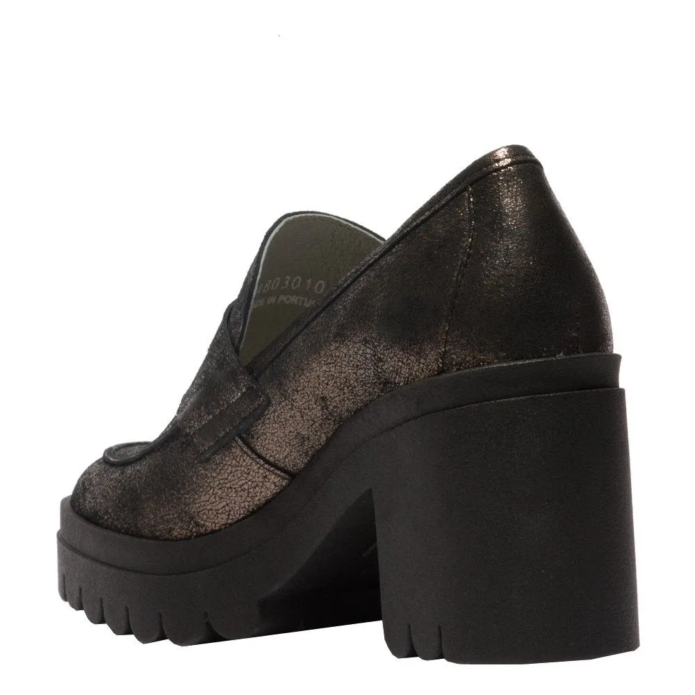 FLY LONDON TOKY GRAPHITE Statement Heels Glam Heeled Sandals