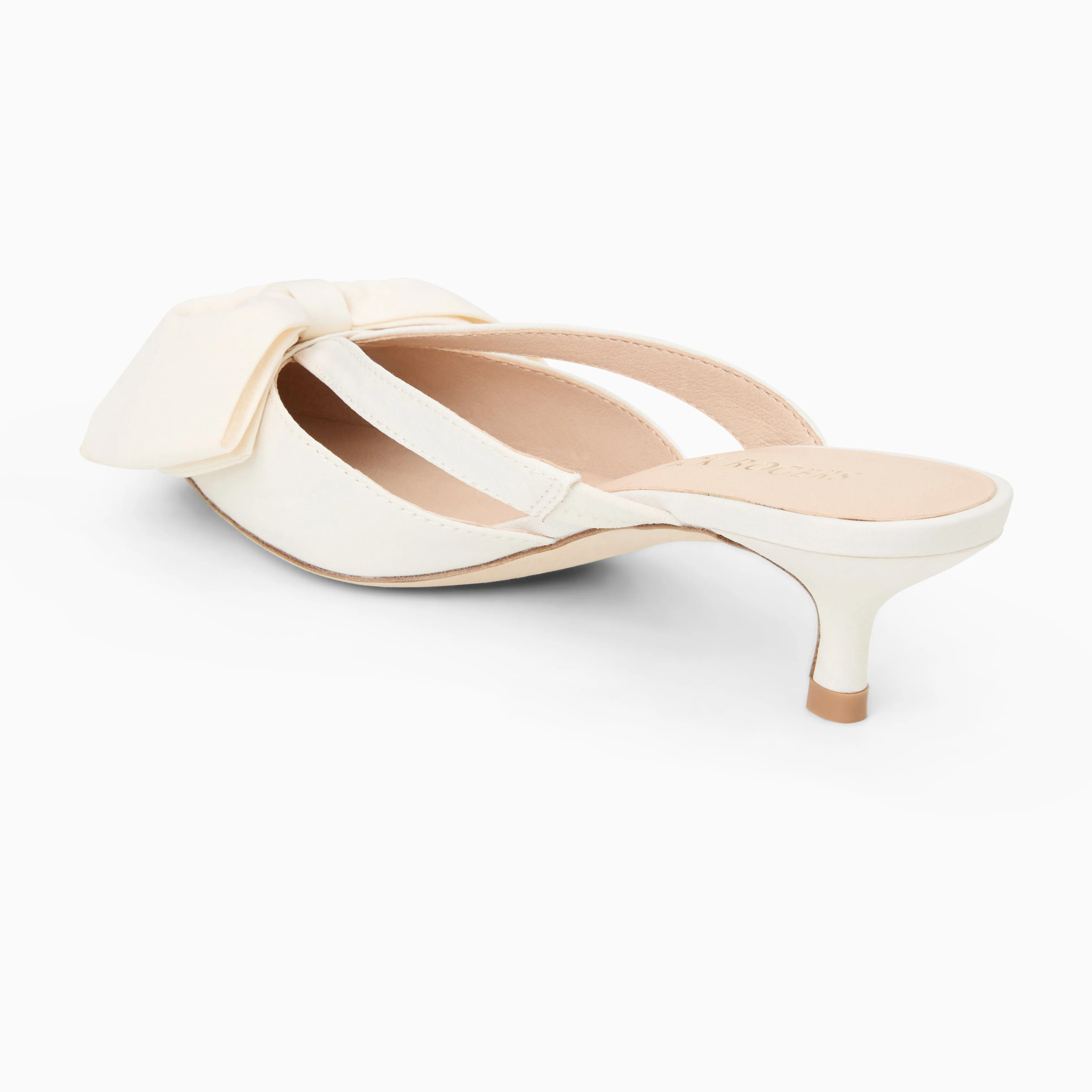 Party Mood Gloss Finish Cynthia Bow Kitten Heel Mule