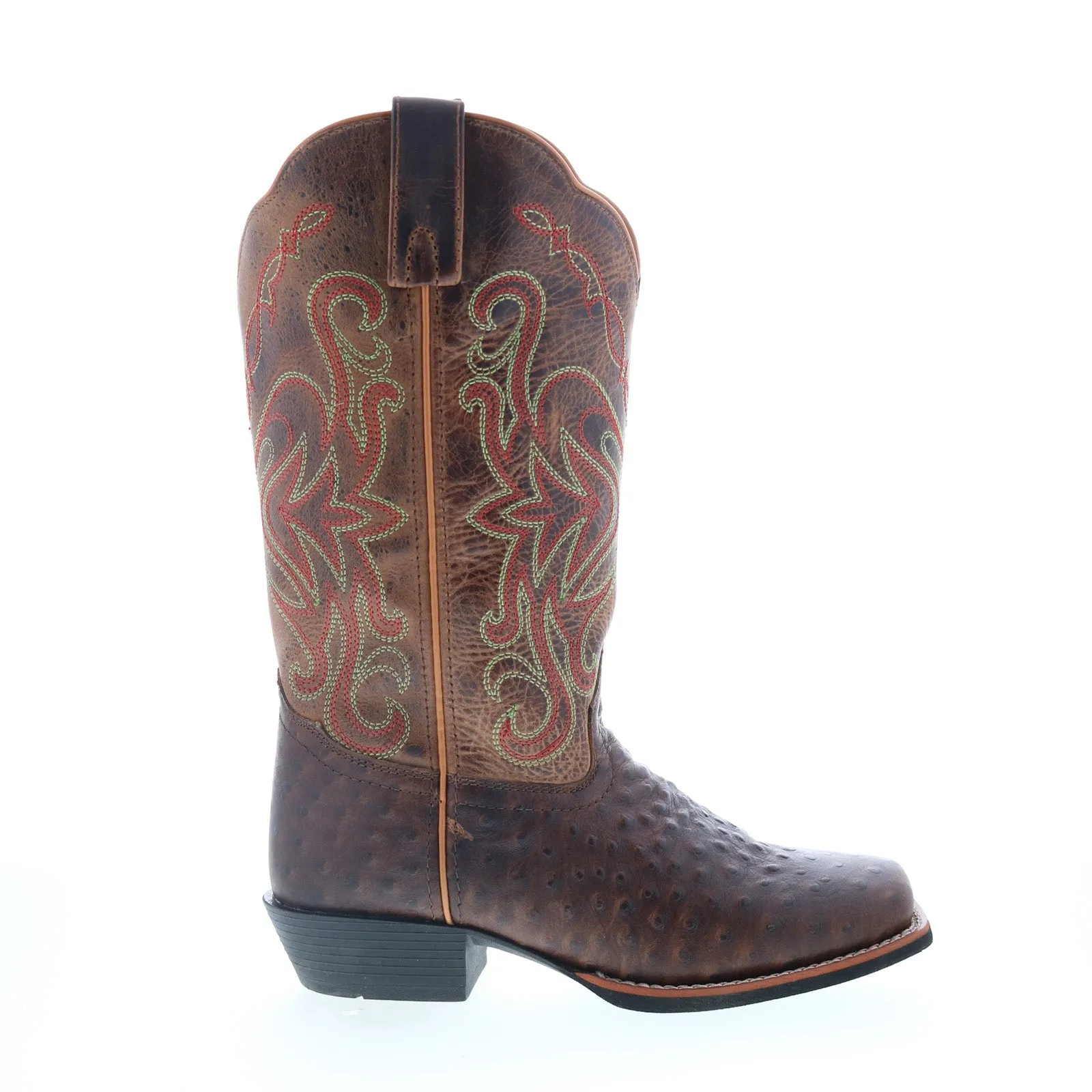 Smoky Mountain Boots Belle Ostrich Print 6053 Womens Brown Western Boots Weekend Trek Neutral Finish