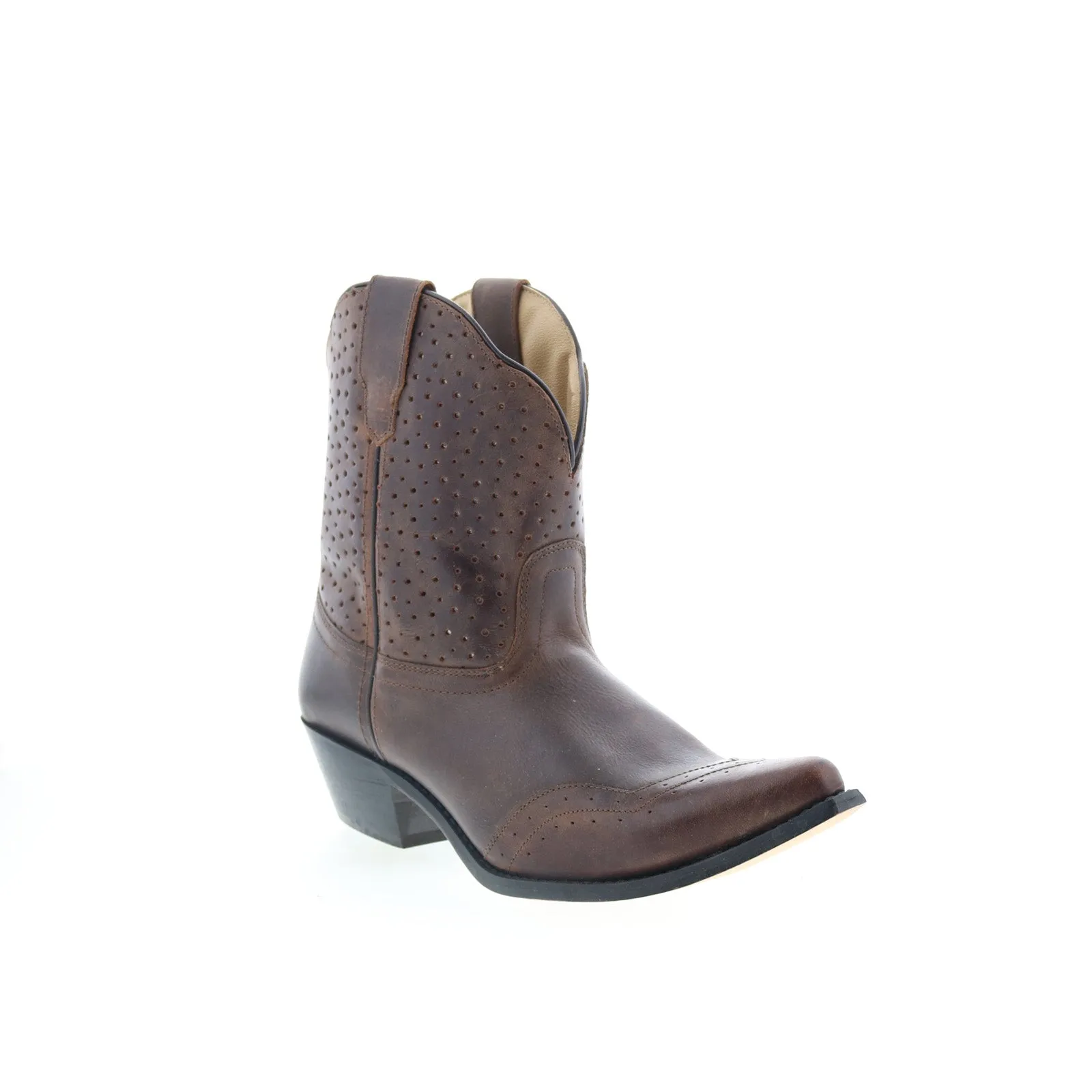Wind Resistant Smoky Mountain Boots Fern Snip Toe 6613 Womens Brown Leather Western Boots