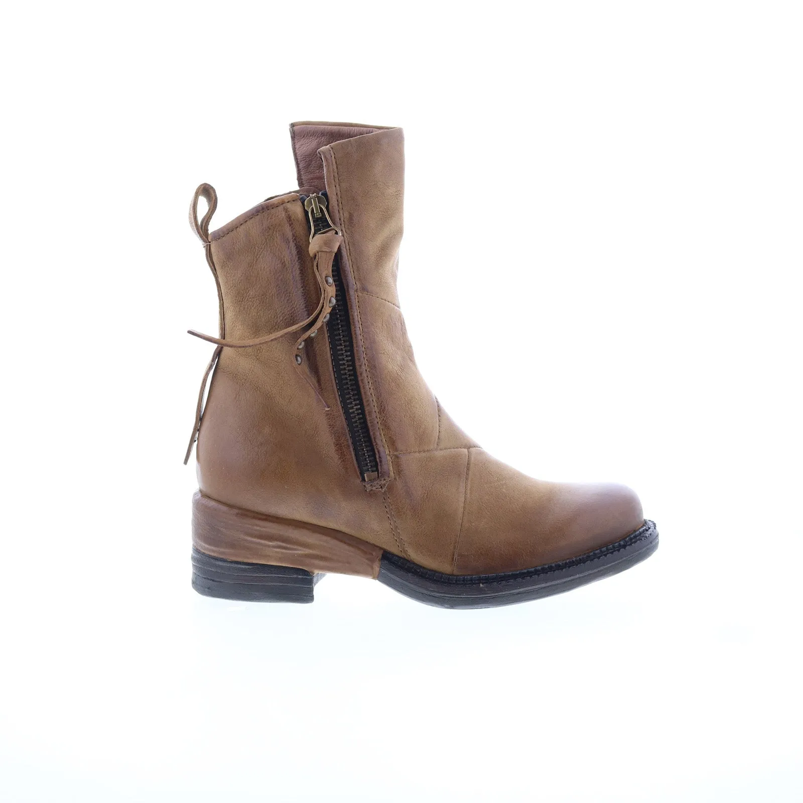 A.S. 98 Stratford Womens Brown Leather Zipper Casual Dress Boots dry surface