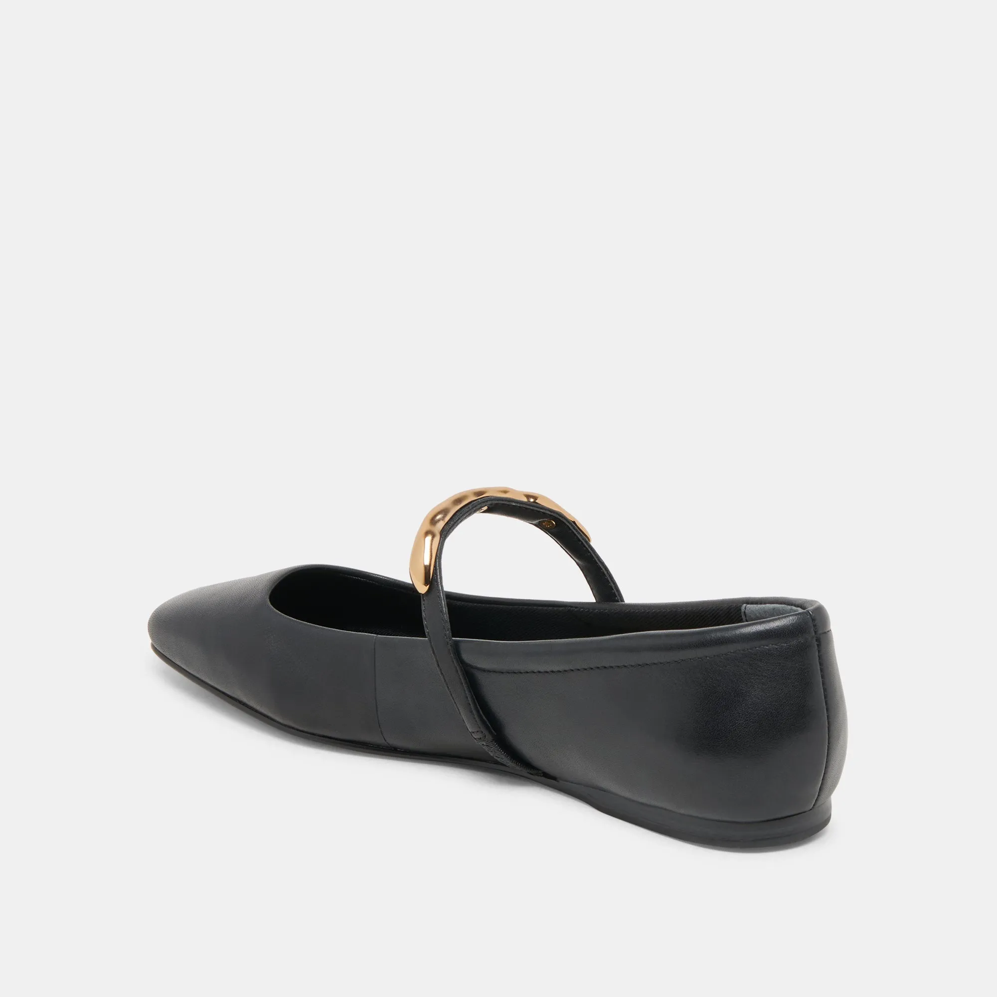 RADYA BALLET FLATS BLACK LEATHER Dance Night Peace Glow