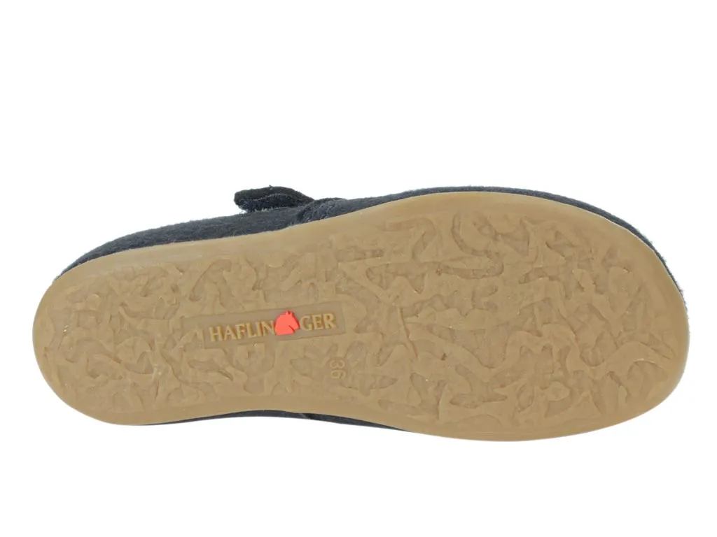 Minimalist Style Lightweight Upper Haflinger Slippers Everest Focus Navy