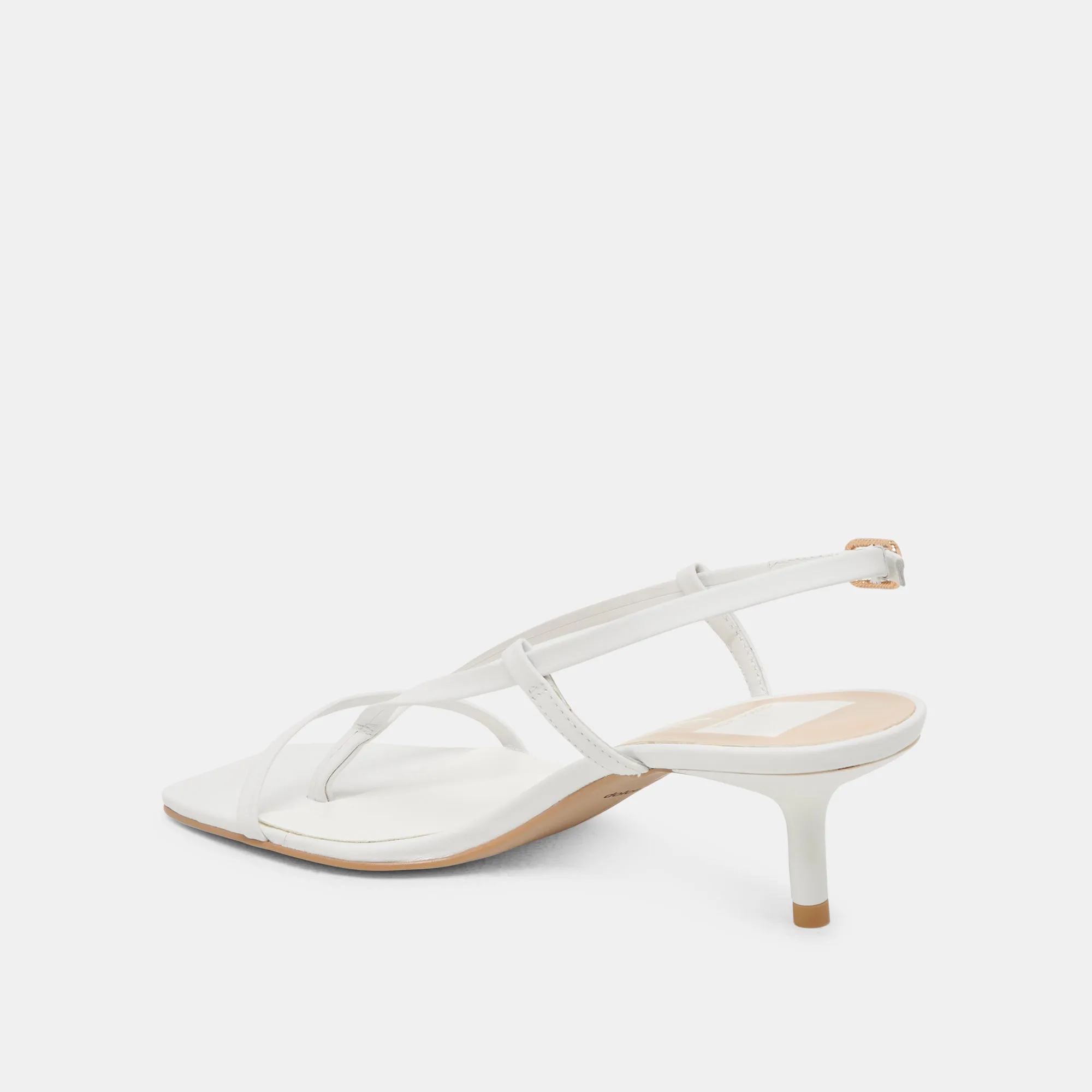 Peep Toe Pumps LAURY HEELS TRUE WHITE LEATHER